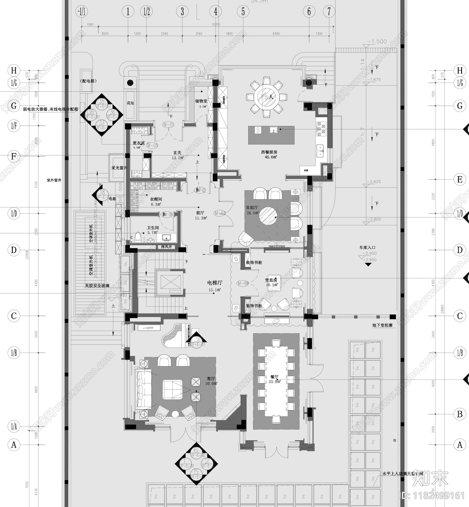 别墅施工图下载【ID:1182499161】