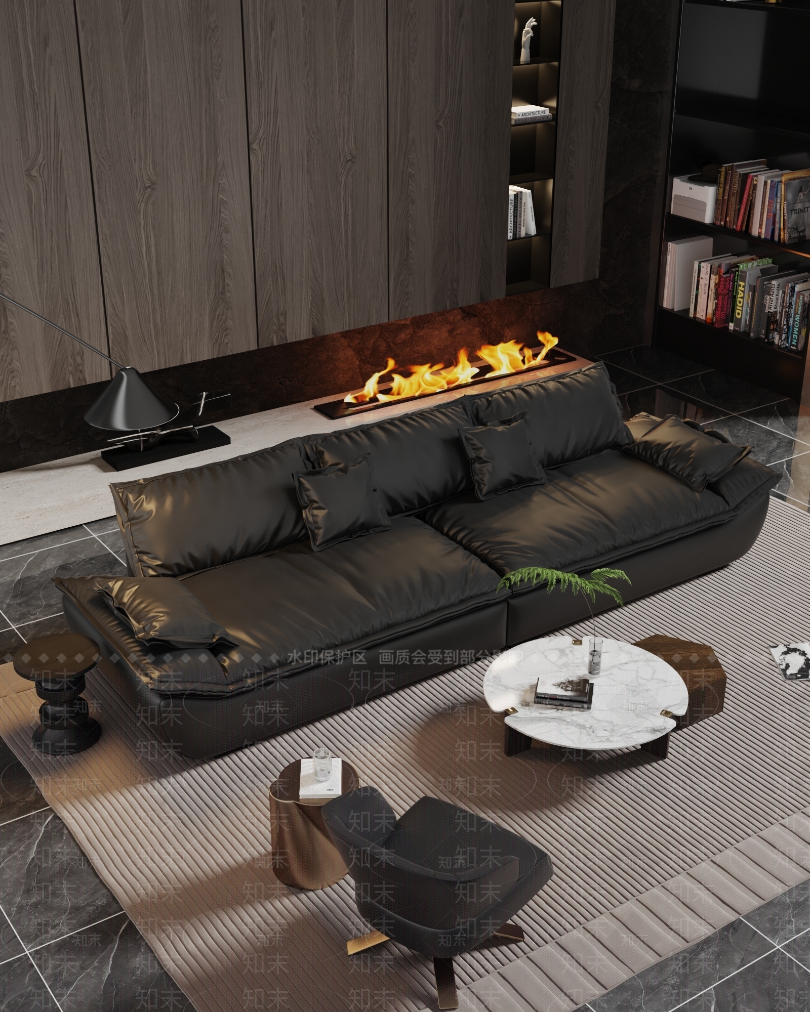 现代家居客厅3D模型下载【ID:1182510161】