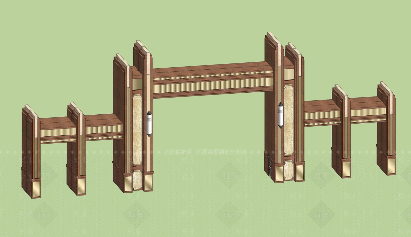 现代其他门SU模型下载【ID:1182511004】