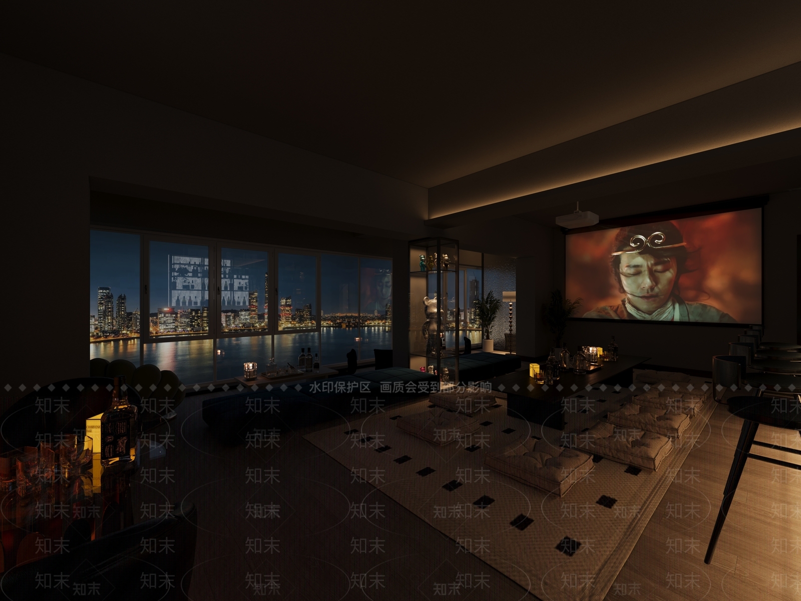 现代极简其他娱乐空间3D模型下载【ID:1182512216】