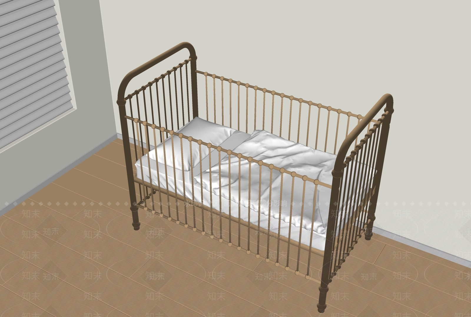 现代儿童床SU模型下载【ID:1182511236】