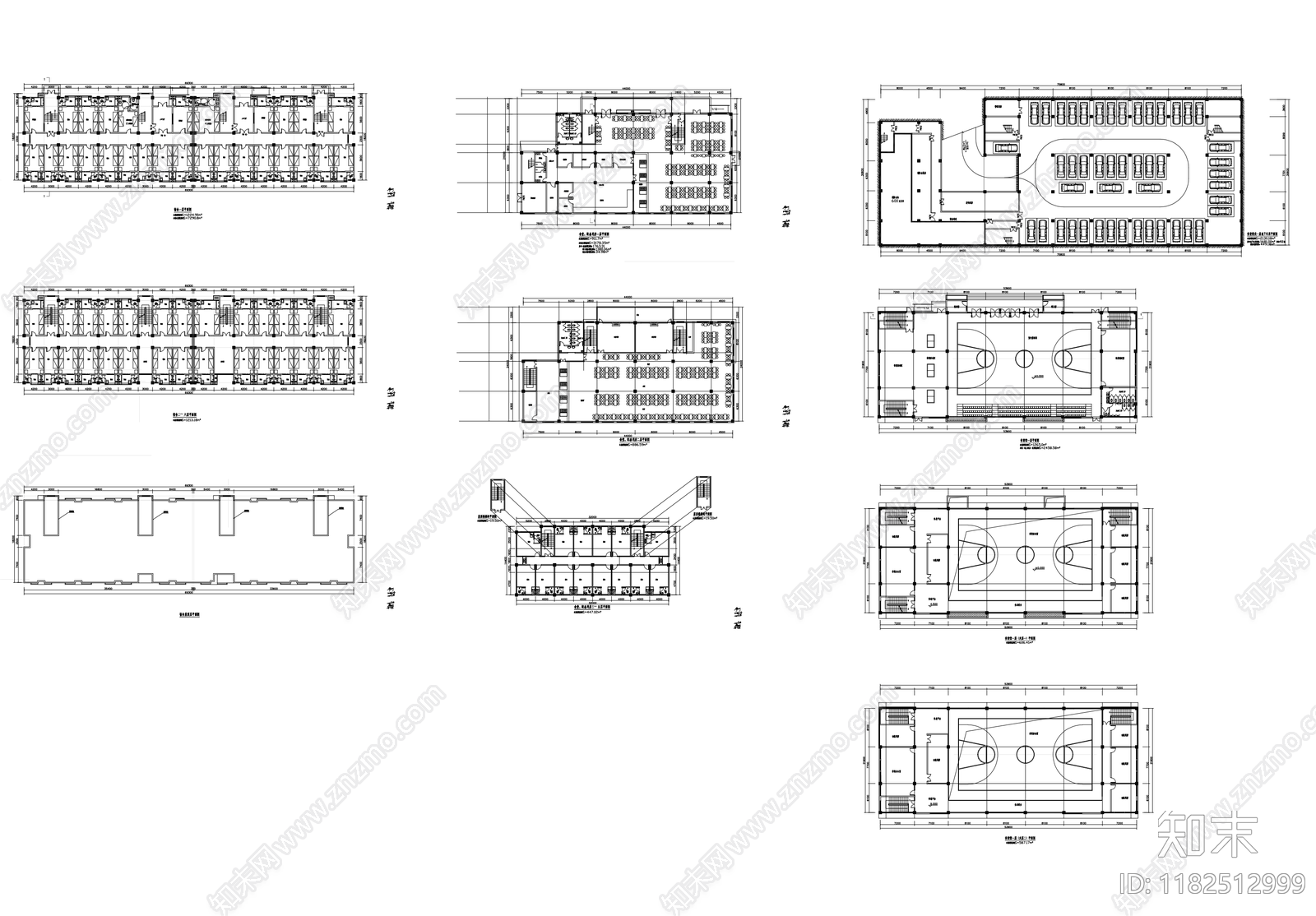 现代学校建筑cad施工图下载【ID:1182512999】