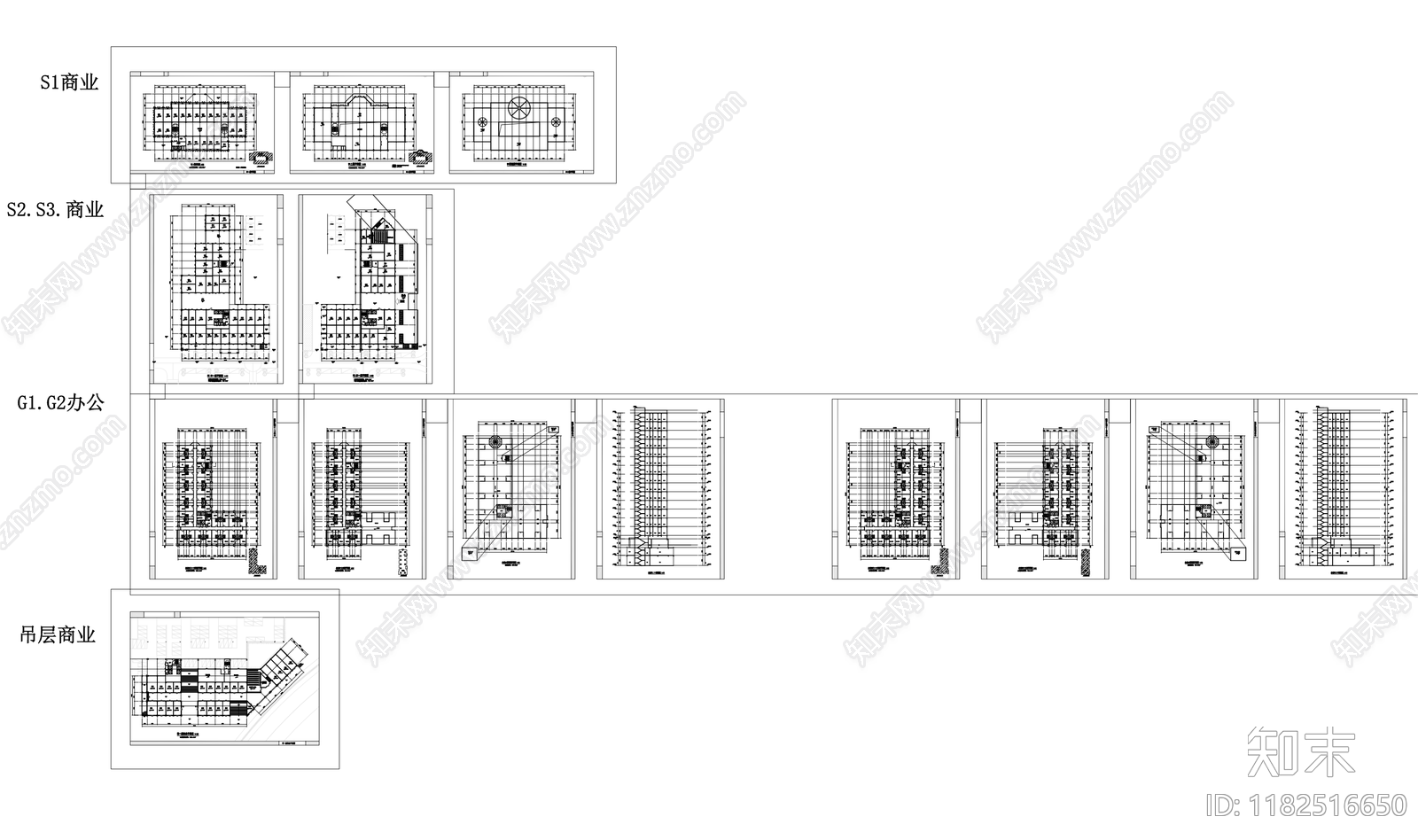 现代住宅楼建筑cad施工图下载【ID:1182516650】