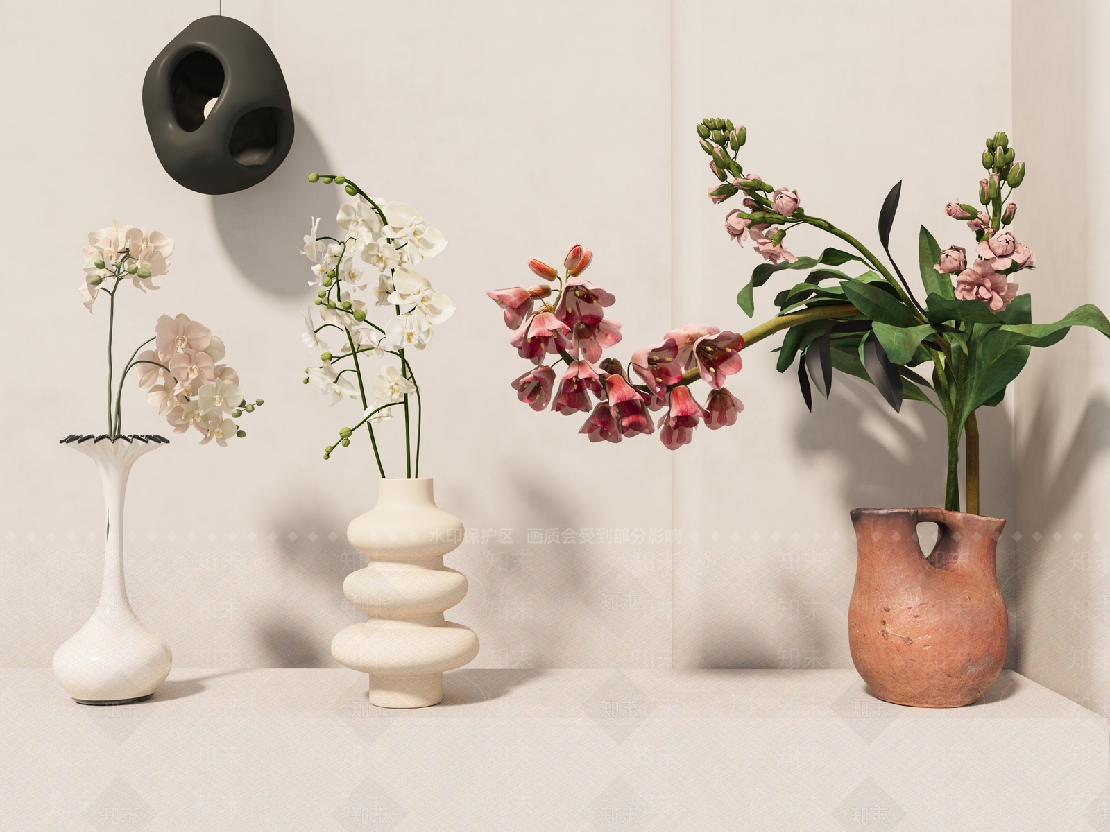 奶油花艺3D模型下载【ID:1182517598】