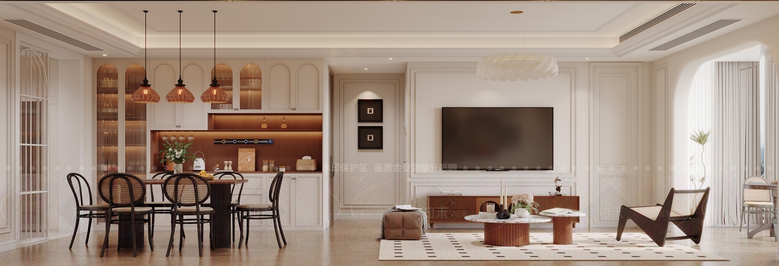 美式家居客厅3D模型下载【ID:1182521368】