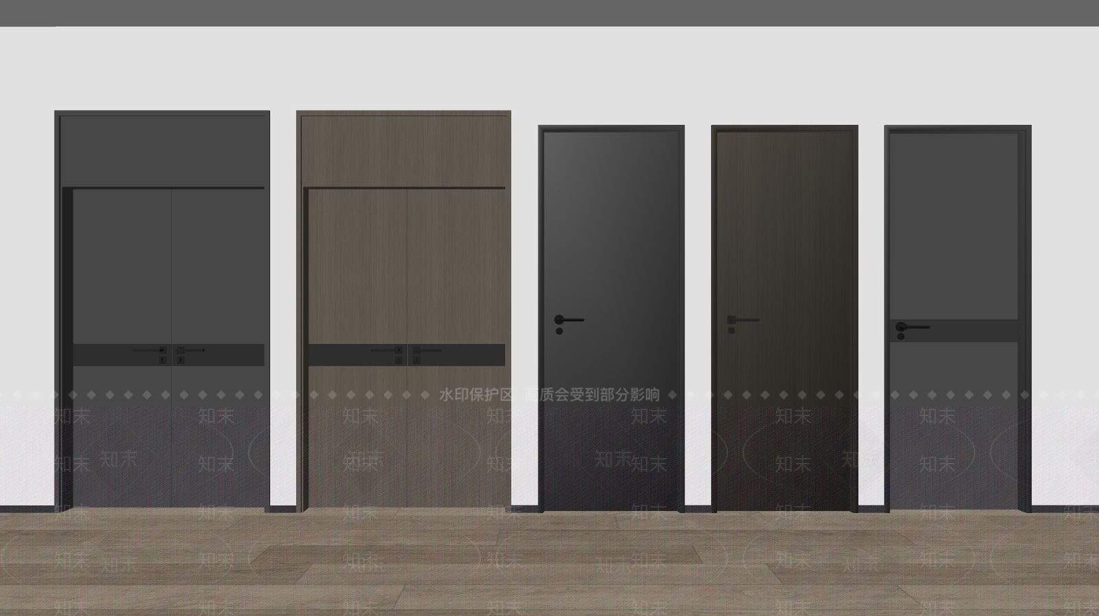 现代简约其他门SU模型下载【ID:1182522167】