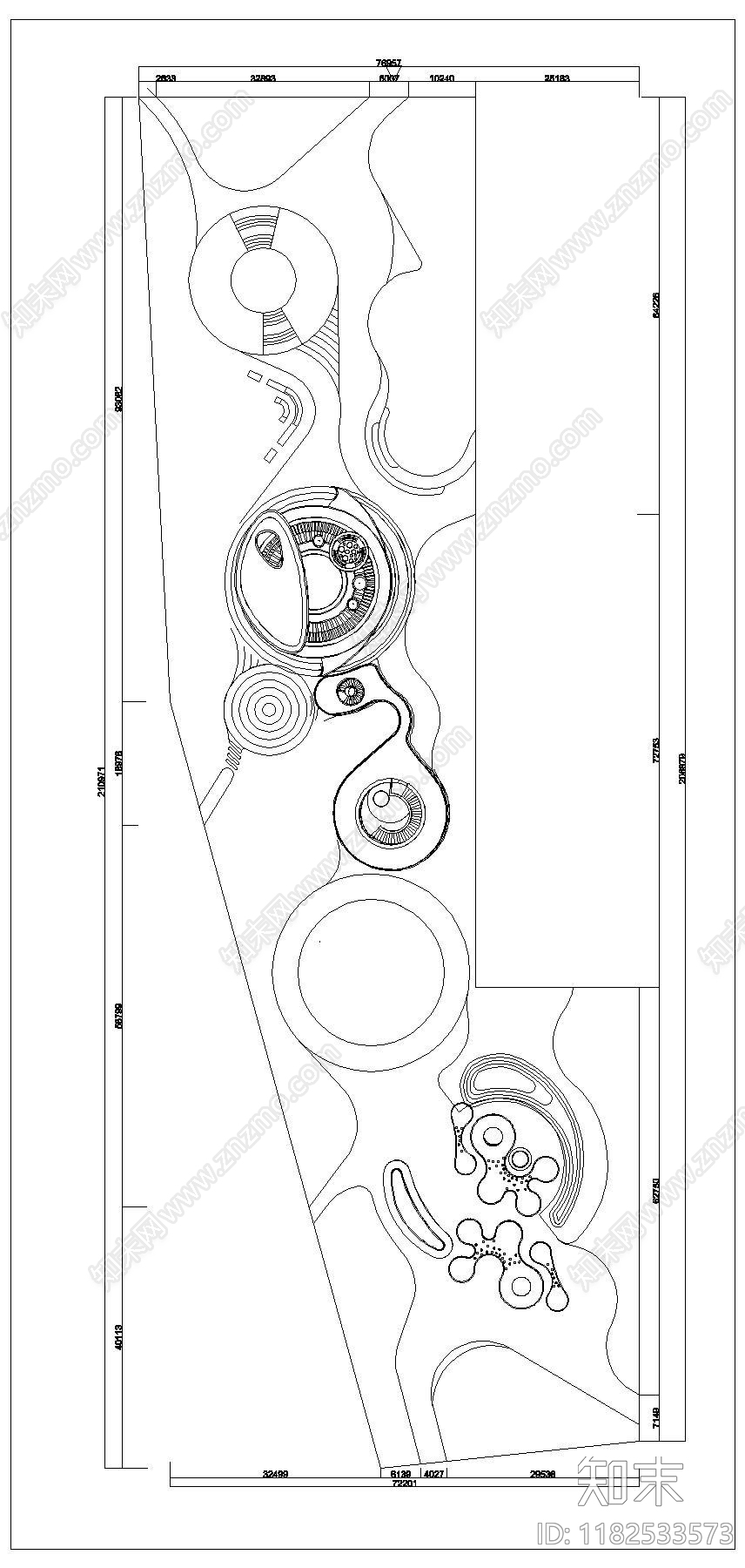 现代公园景观施工图下载【ID:1182533573】