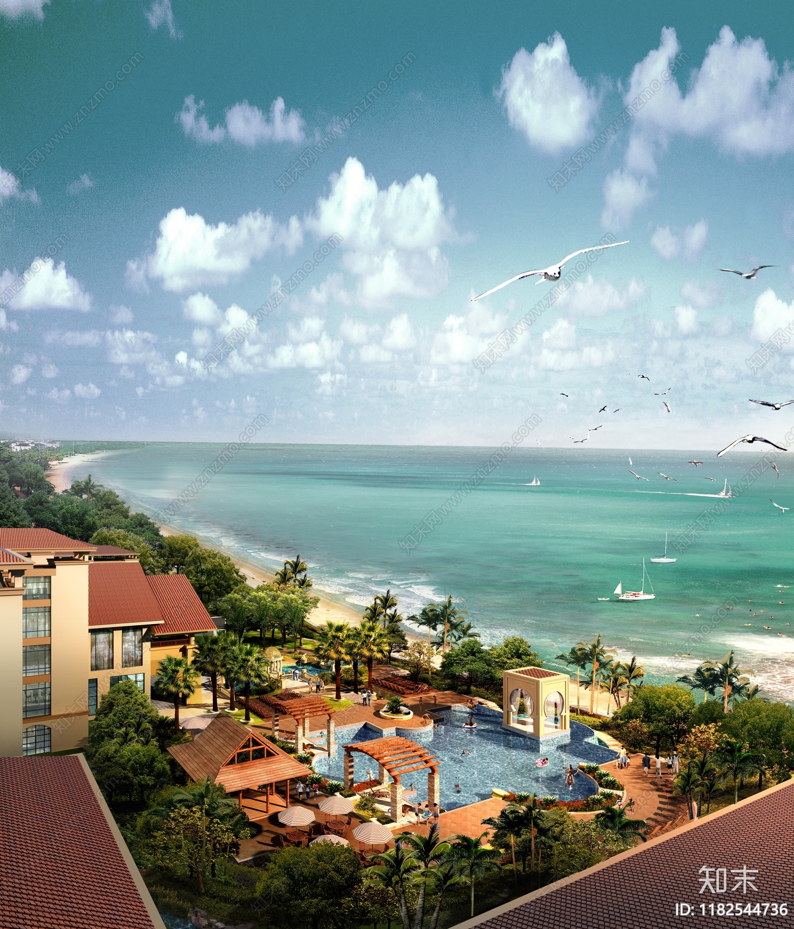 现代鸟瞰图下载【ID:1182544736】