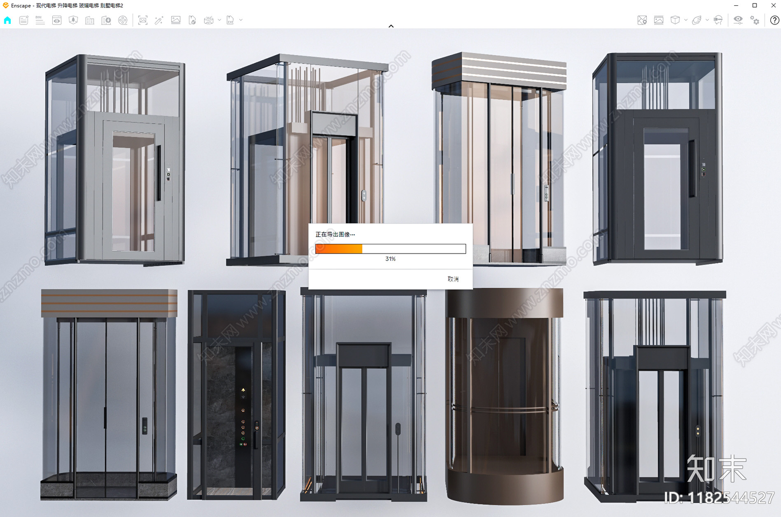 现代电梯SU模型下载【ID:1182544527】