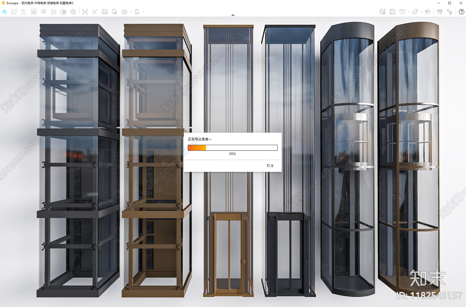 现代电梯SU模型下载【ID:1182545157】