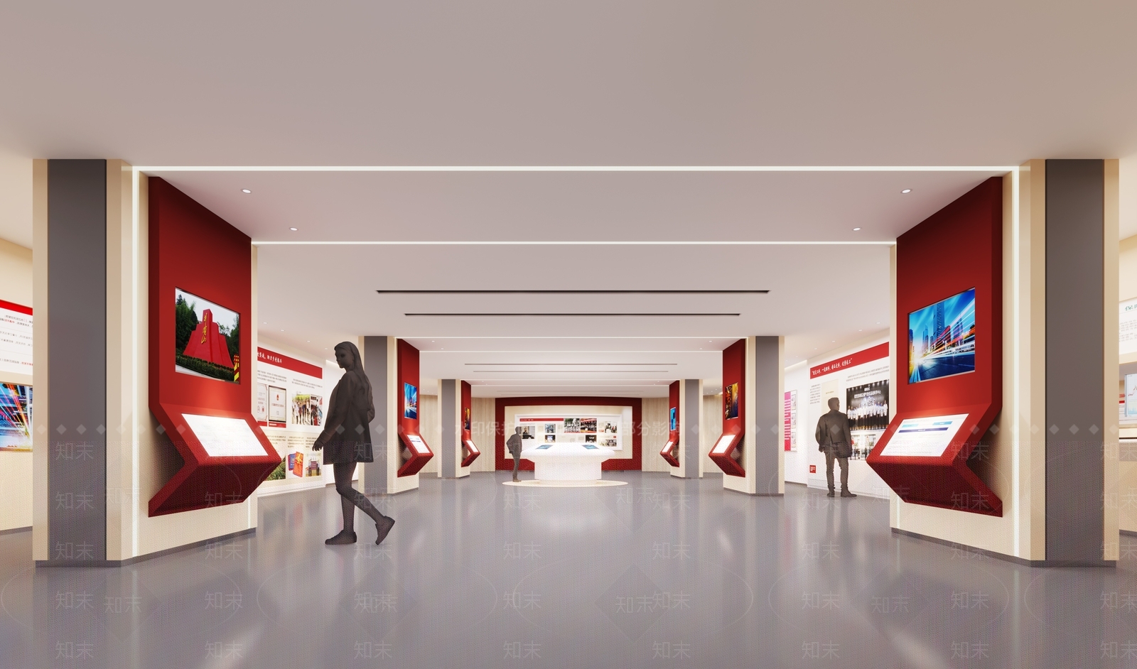 现代党建展厅3D模型下载【ID:1182547947】