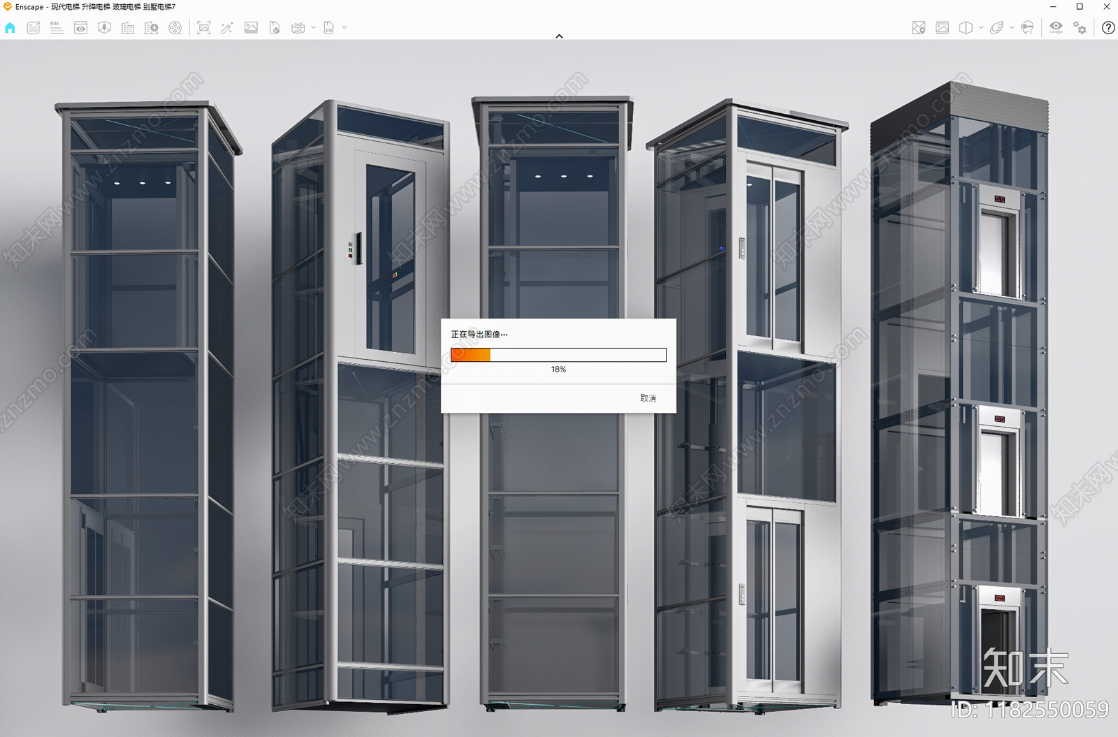 现代电梯SU模型下载【ID:1182550059】