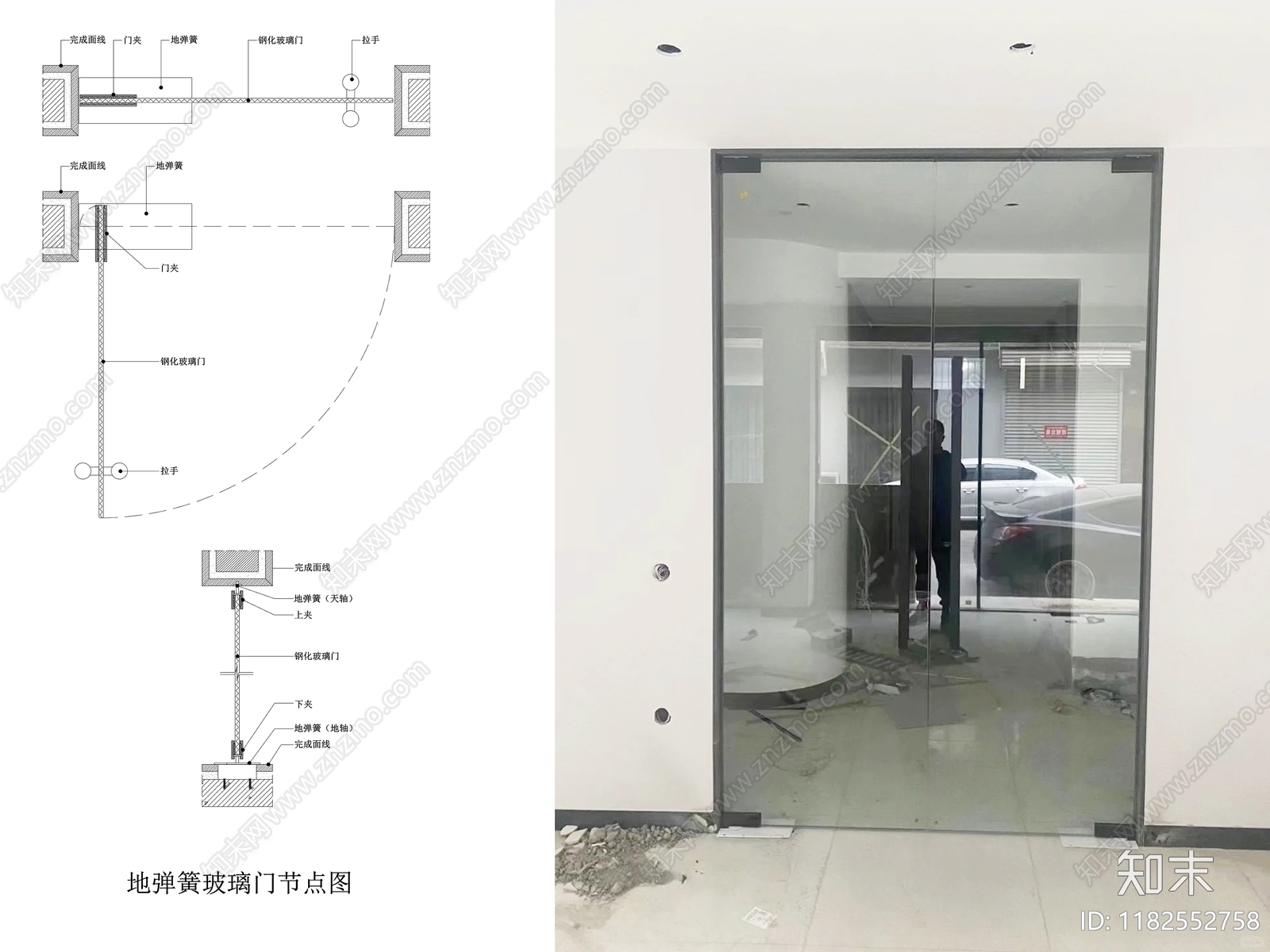 现代门节点cad施工图下载【ID:1182552758】