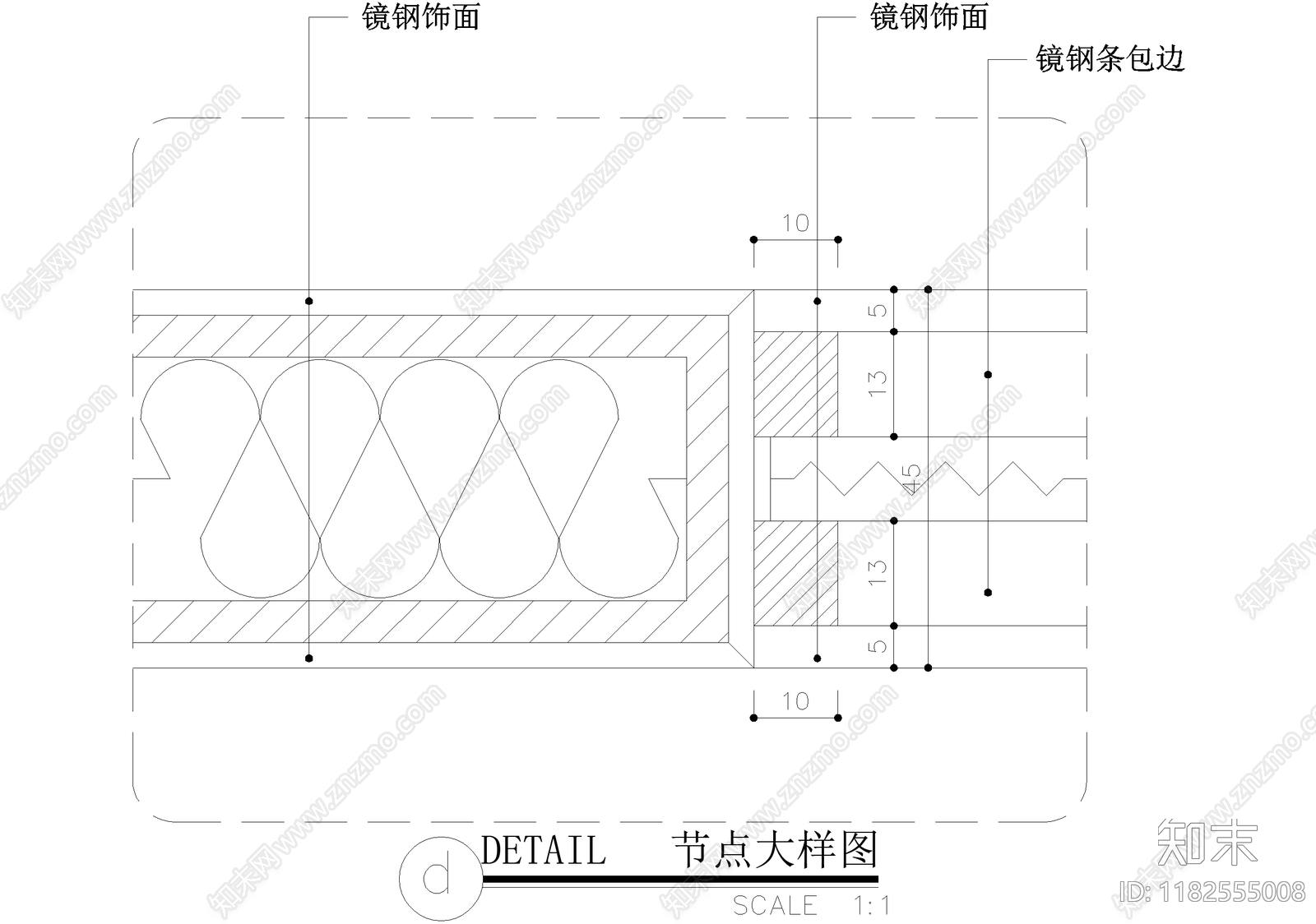 门节点cad施工图下载【ID:1182555008】