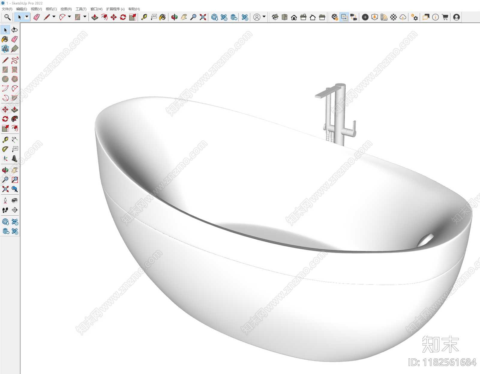 浴缸SU模型下载【ID:1182561684】
