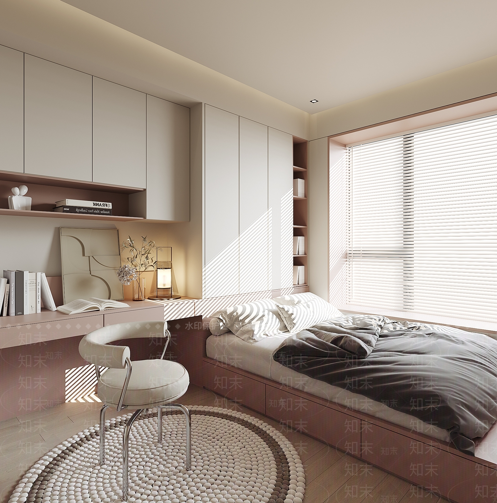 现代榻榻米卧室3D模型下载【ID:1182563809】