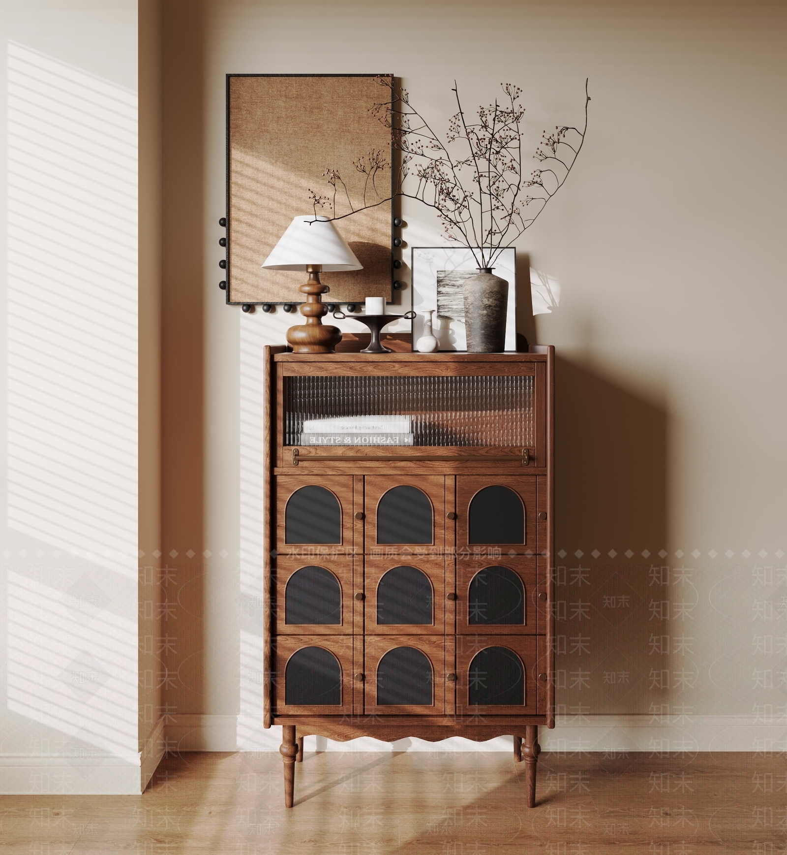 法式中古玄关柜3D模型下载【ID:1182566381】