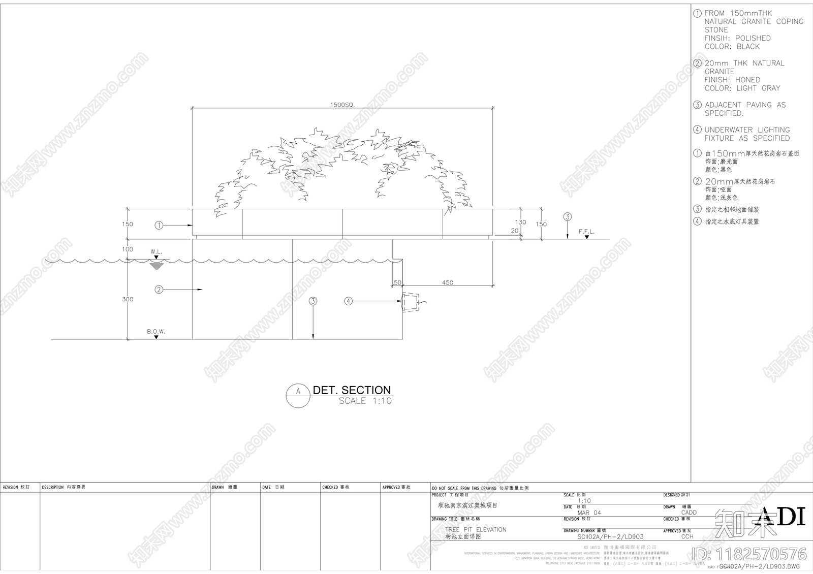 现代小区景观cad施工图下载【ID:1182570576】