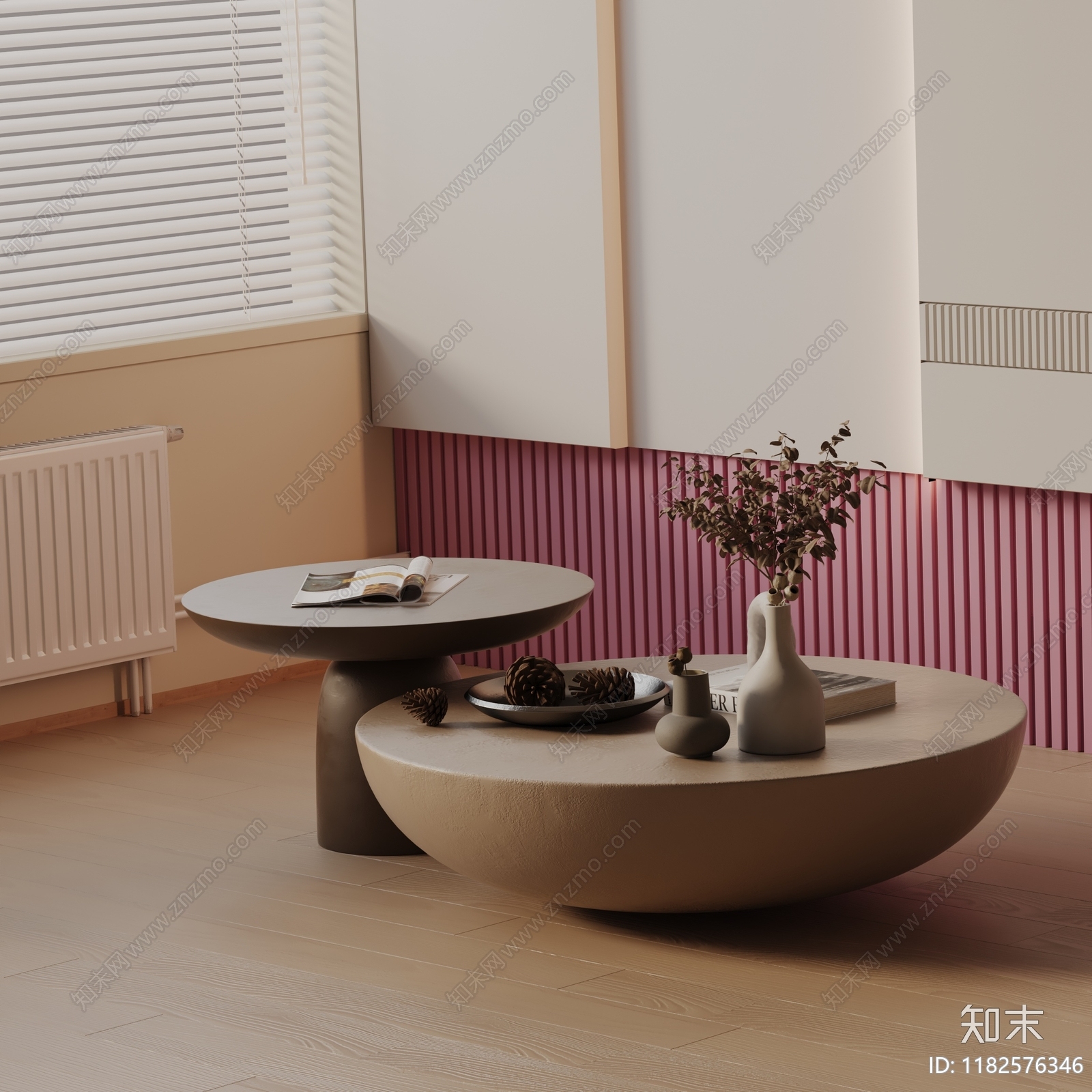 现代茶几3D模型下载【ID:1182576346】