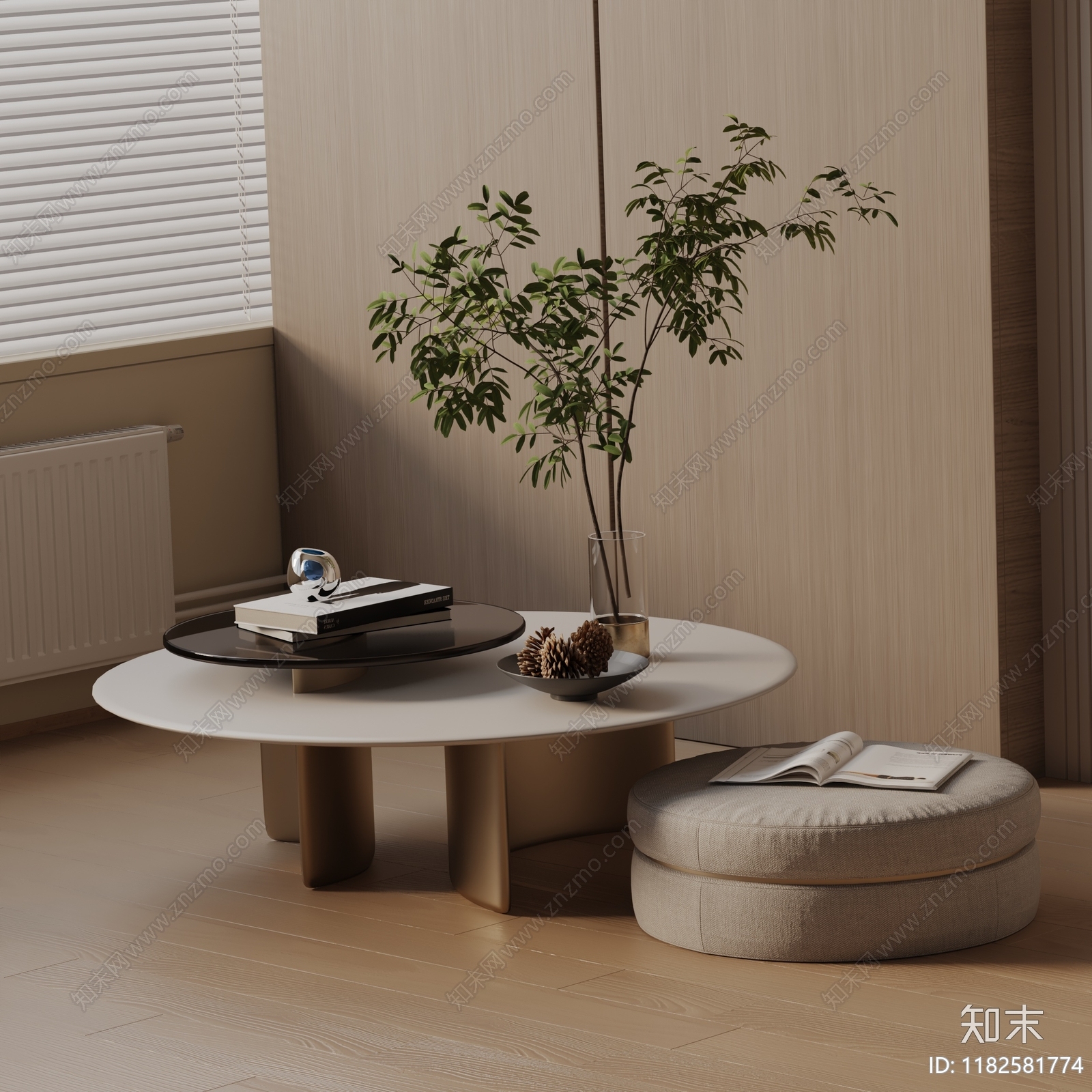 现代茶几3D模型下载【ID:1182581774】