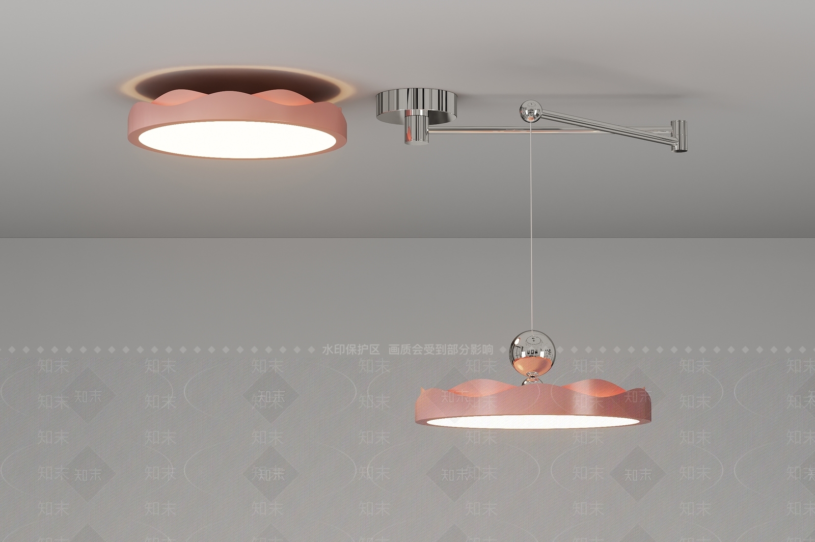 现代简约吸顶灯3D模型下载【ID:1182597766】