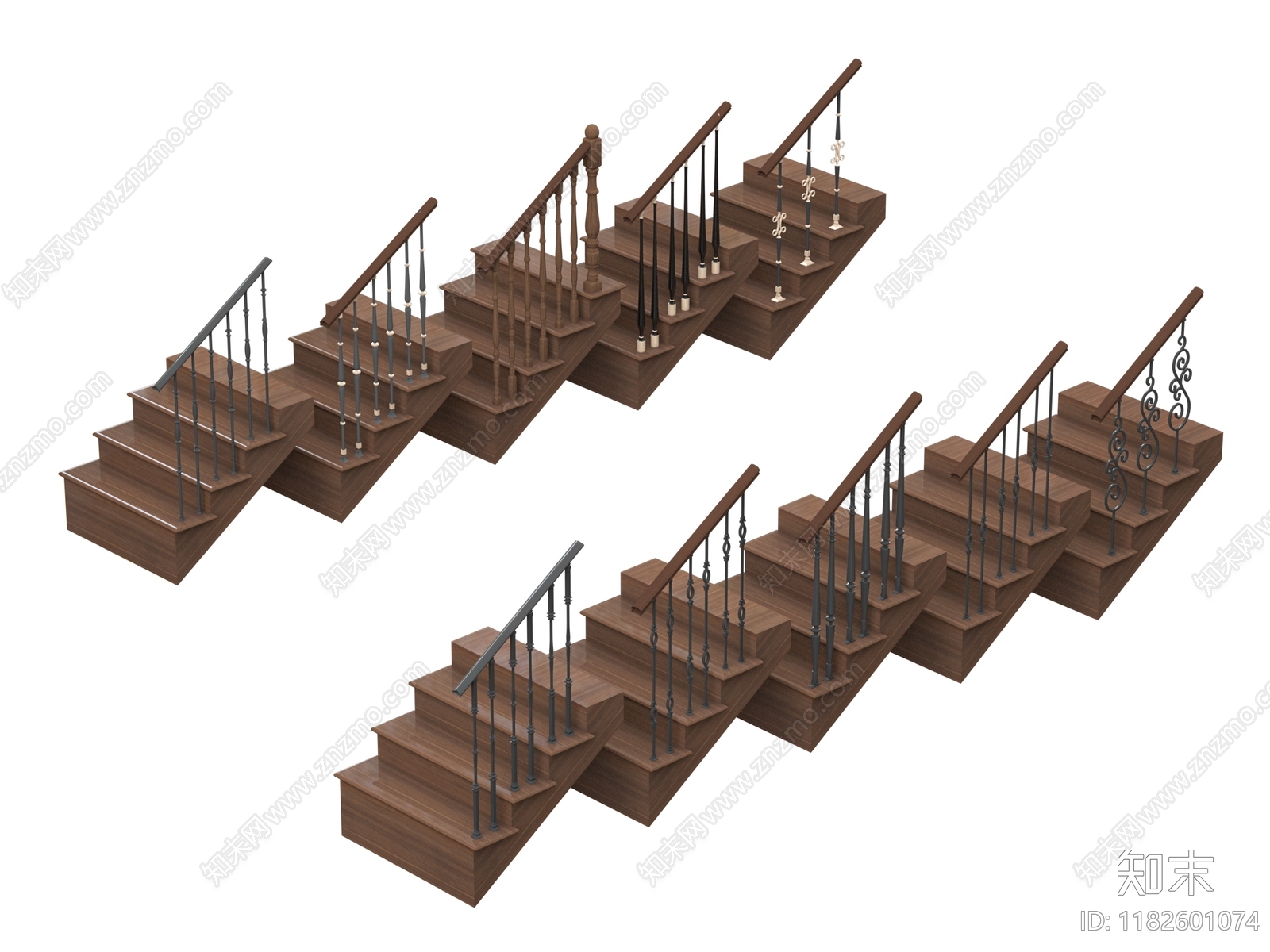 美式栏杆3D模型下载【ID:1182601074】