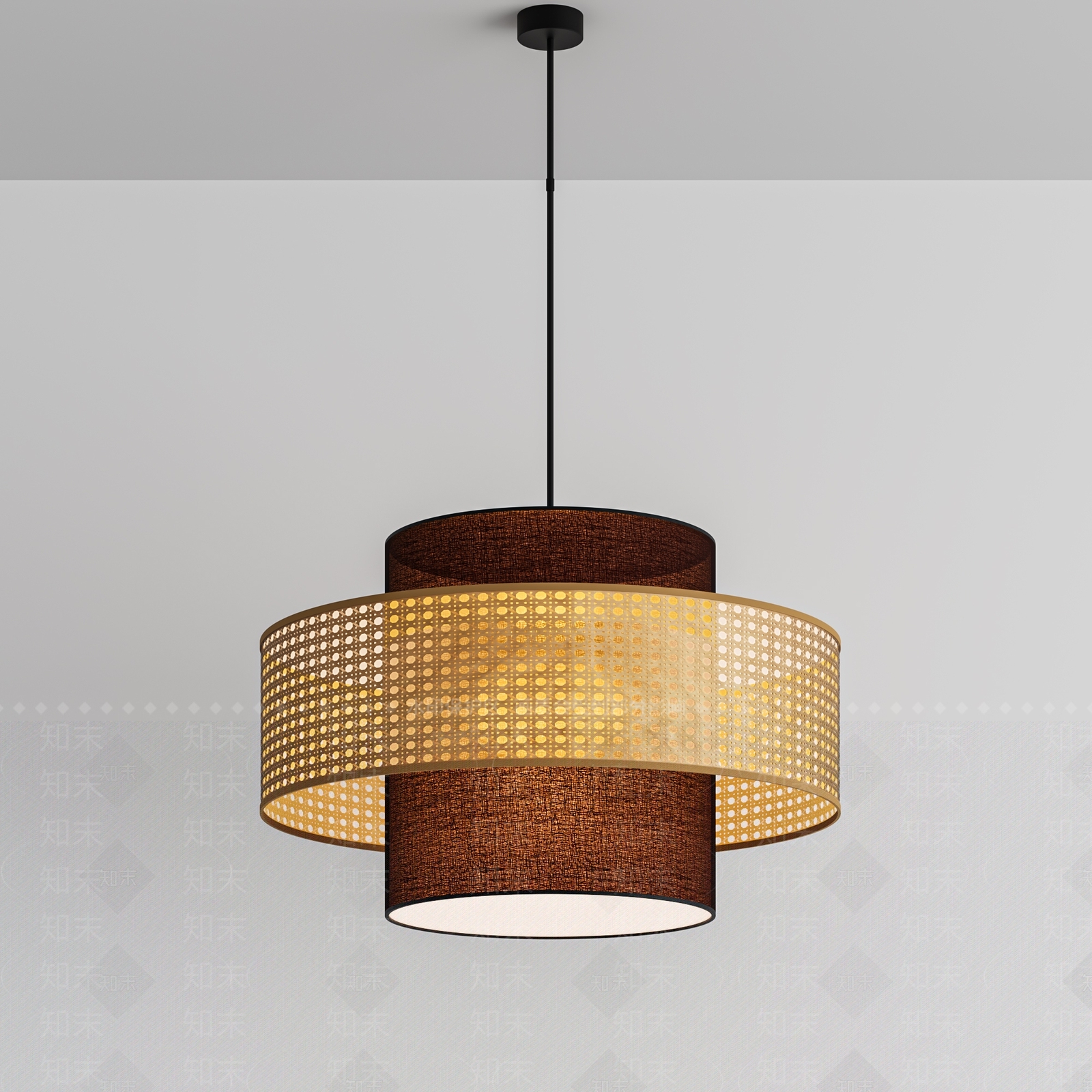 日式新中式吊灯3D模型下载【ID:1182605040】