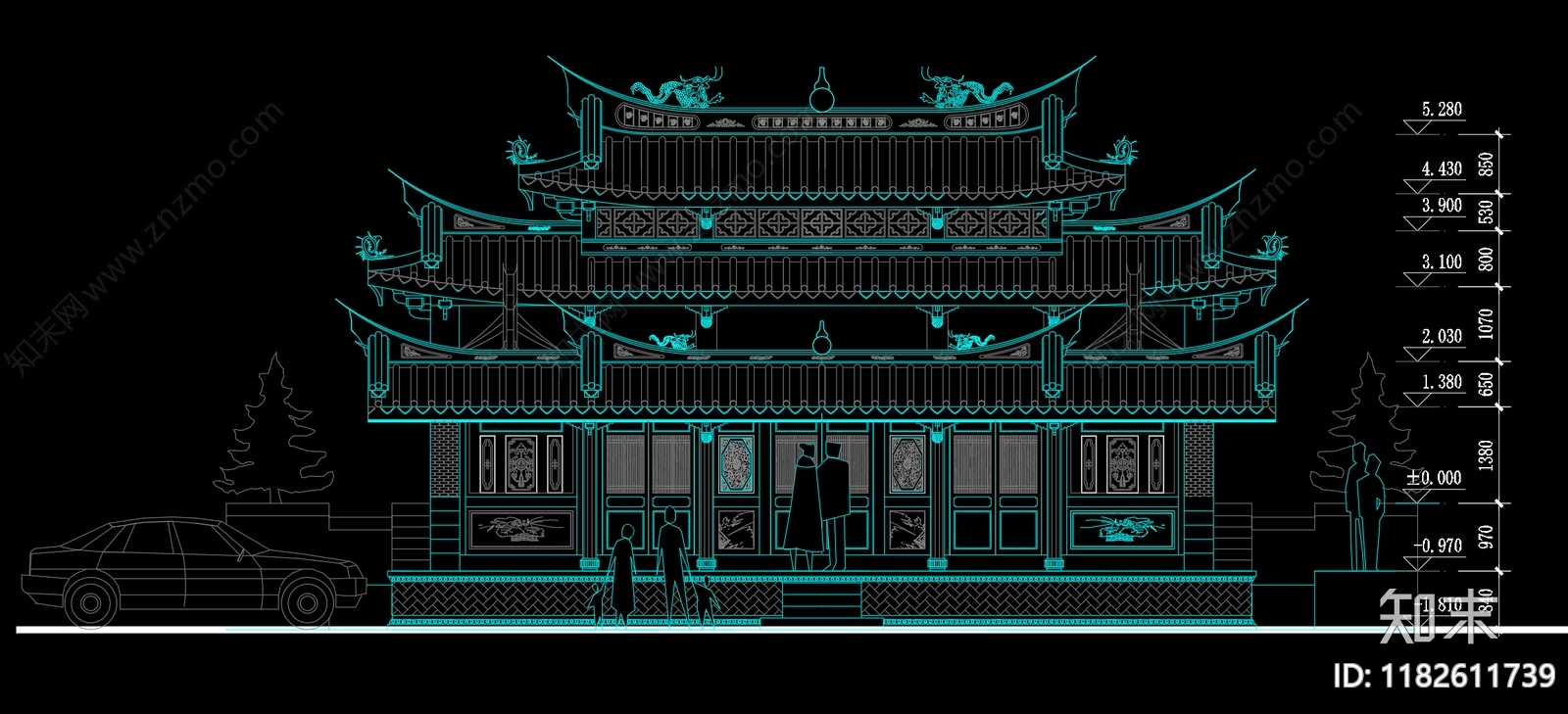 中式古建施工图下载【ID:1182611739】