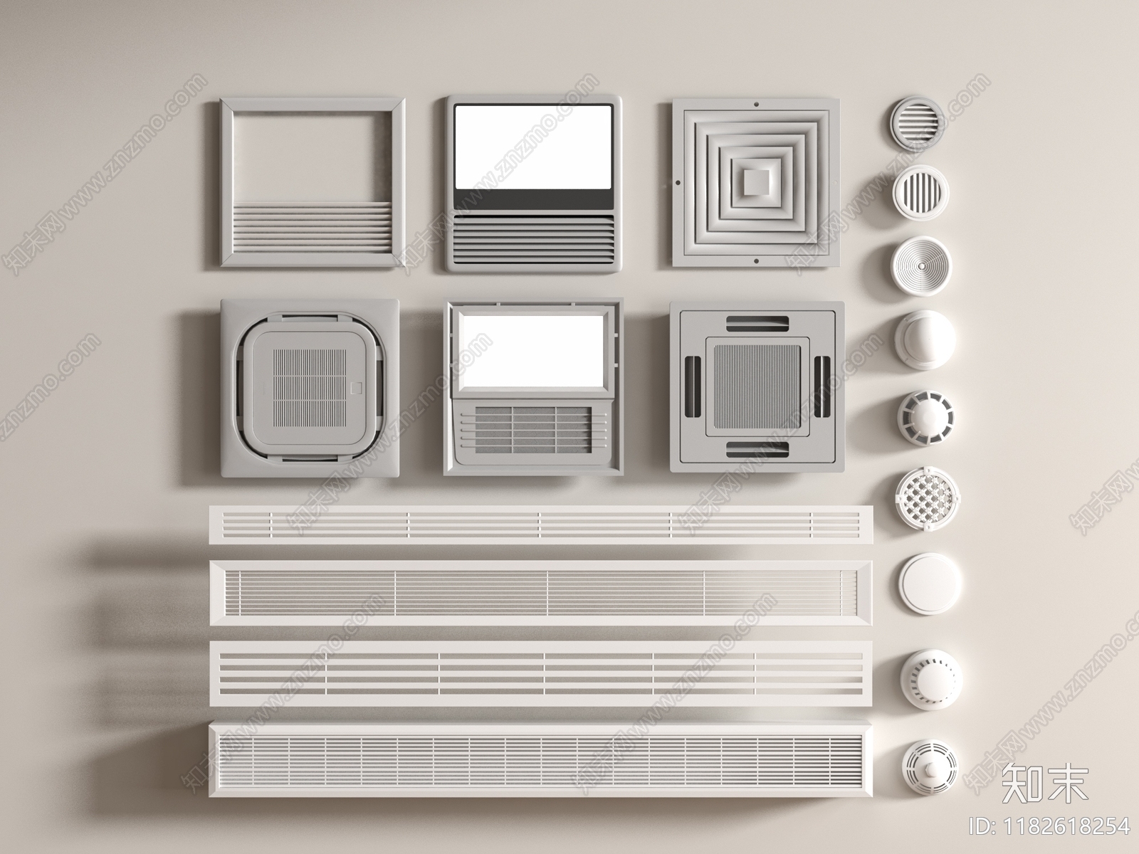空调出风口3D模型下载【ID:1182618254】