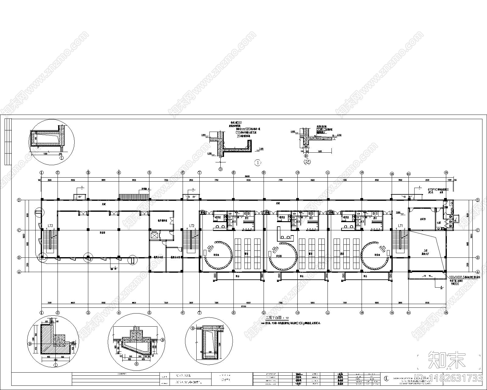 现代幼儿园建筑cad施工图下载【ID:1182631733】