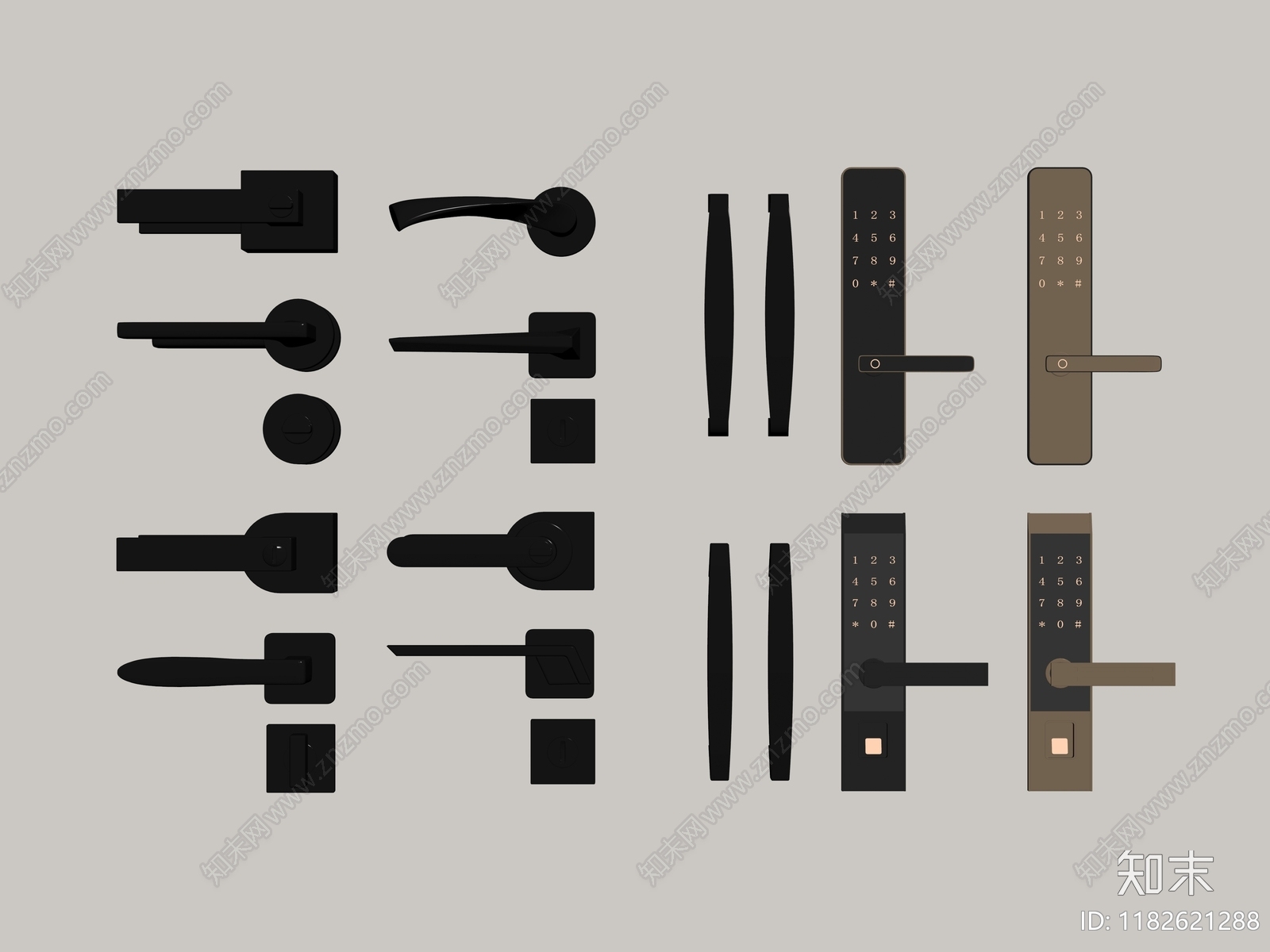 现代门把手SU模型下载【ID:1182621288】