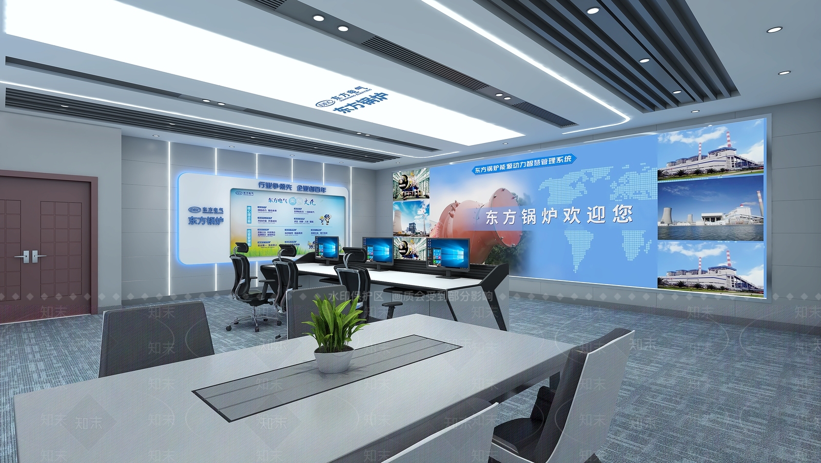 现代监控室SU模型下载【ID:1182625772】