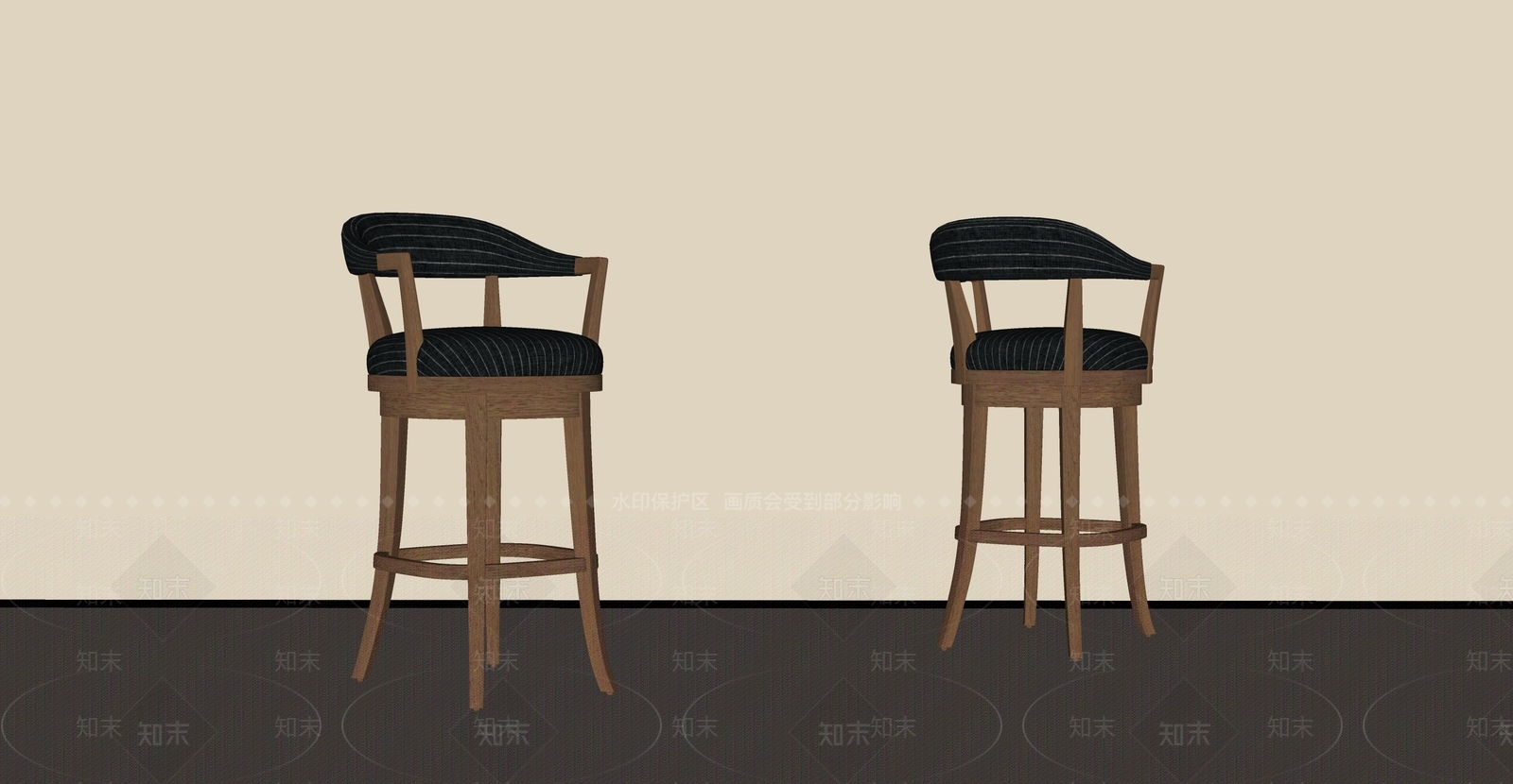 中古侘寂吧椅SU模型下载【ID:1182635851】