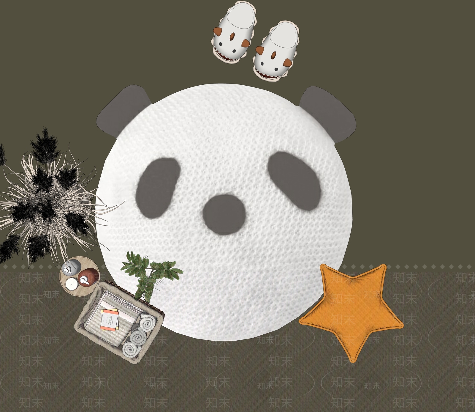 现代地毯SU模型下载【ID:1182636495】