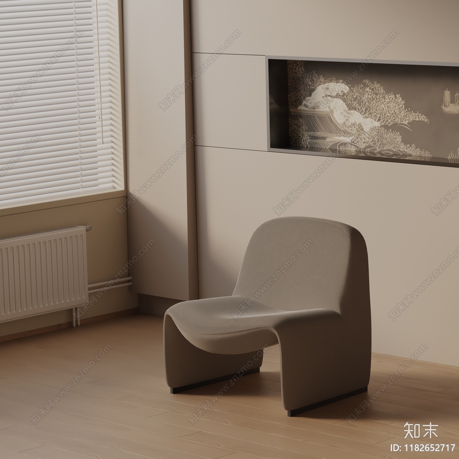 现代休闲椅3D模型下载【ID:1182652717】