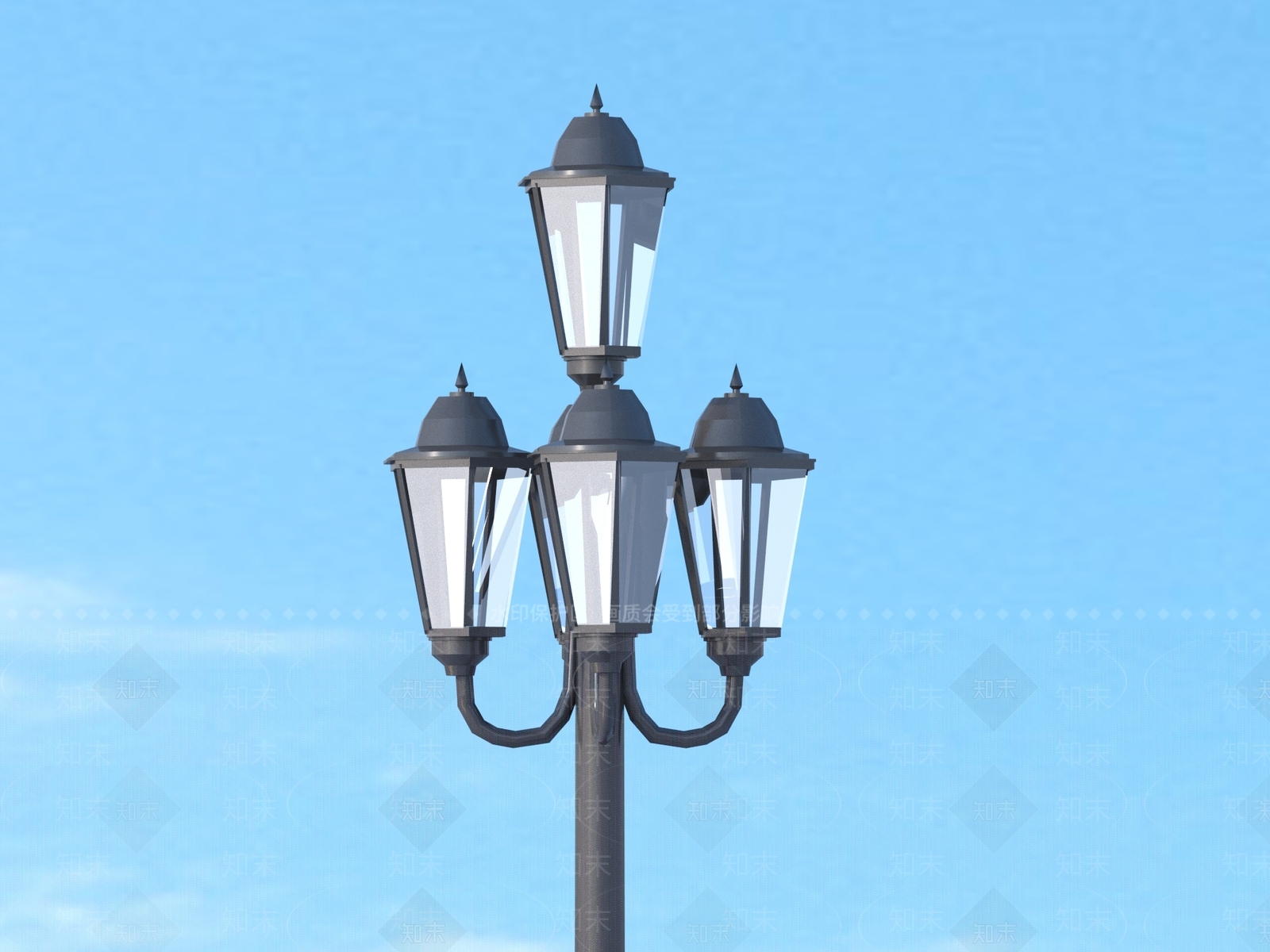 现代其他户外灯3D模型下载【ID:1182653415】