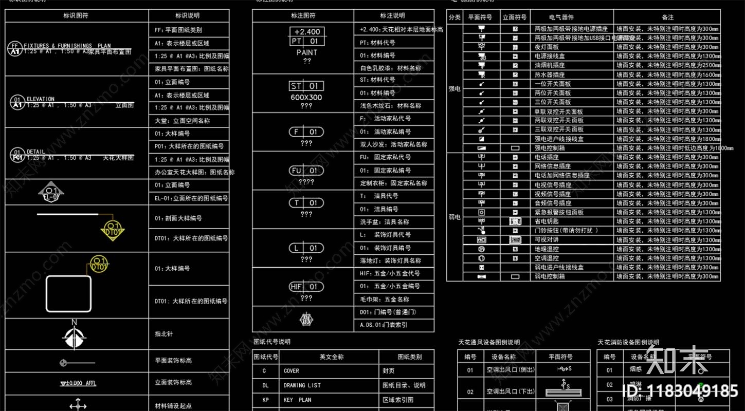 极简轻奢综合家具图库cad施工图下载【ID:1183049185】