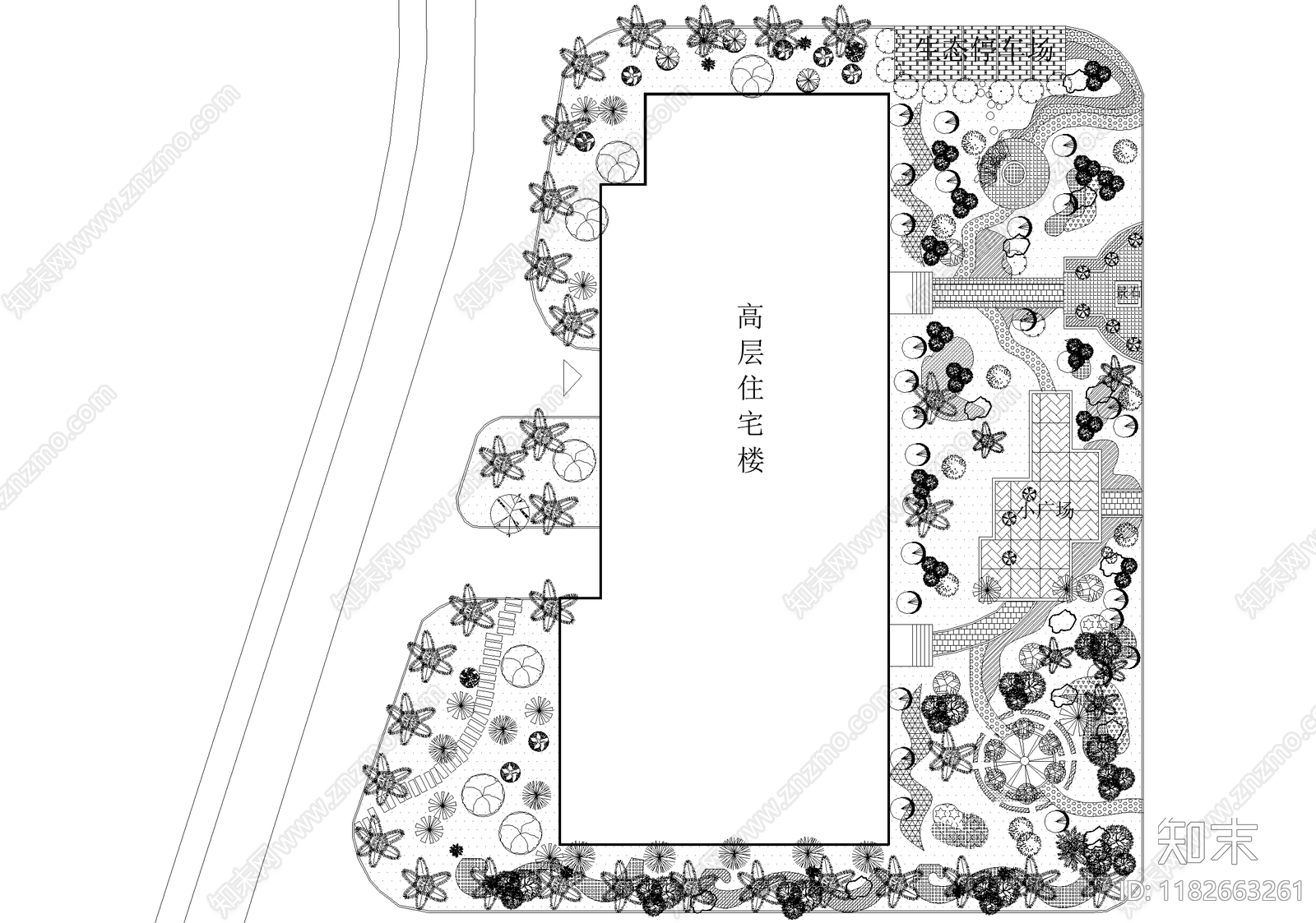 景观平面图cad施工图下载【ID:1182663261】
