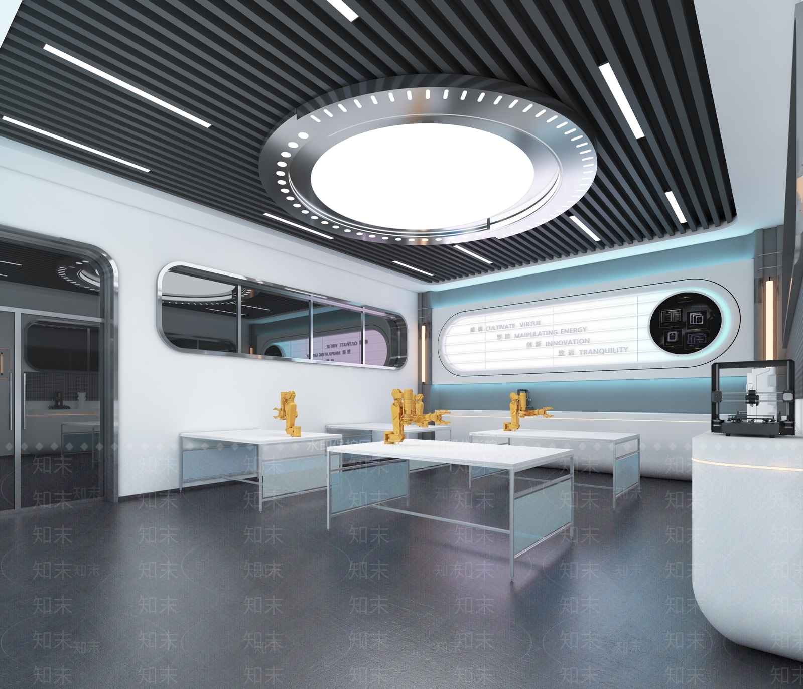 现代工业教室3D模型下载【ID:1182669409】