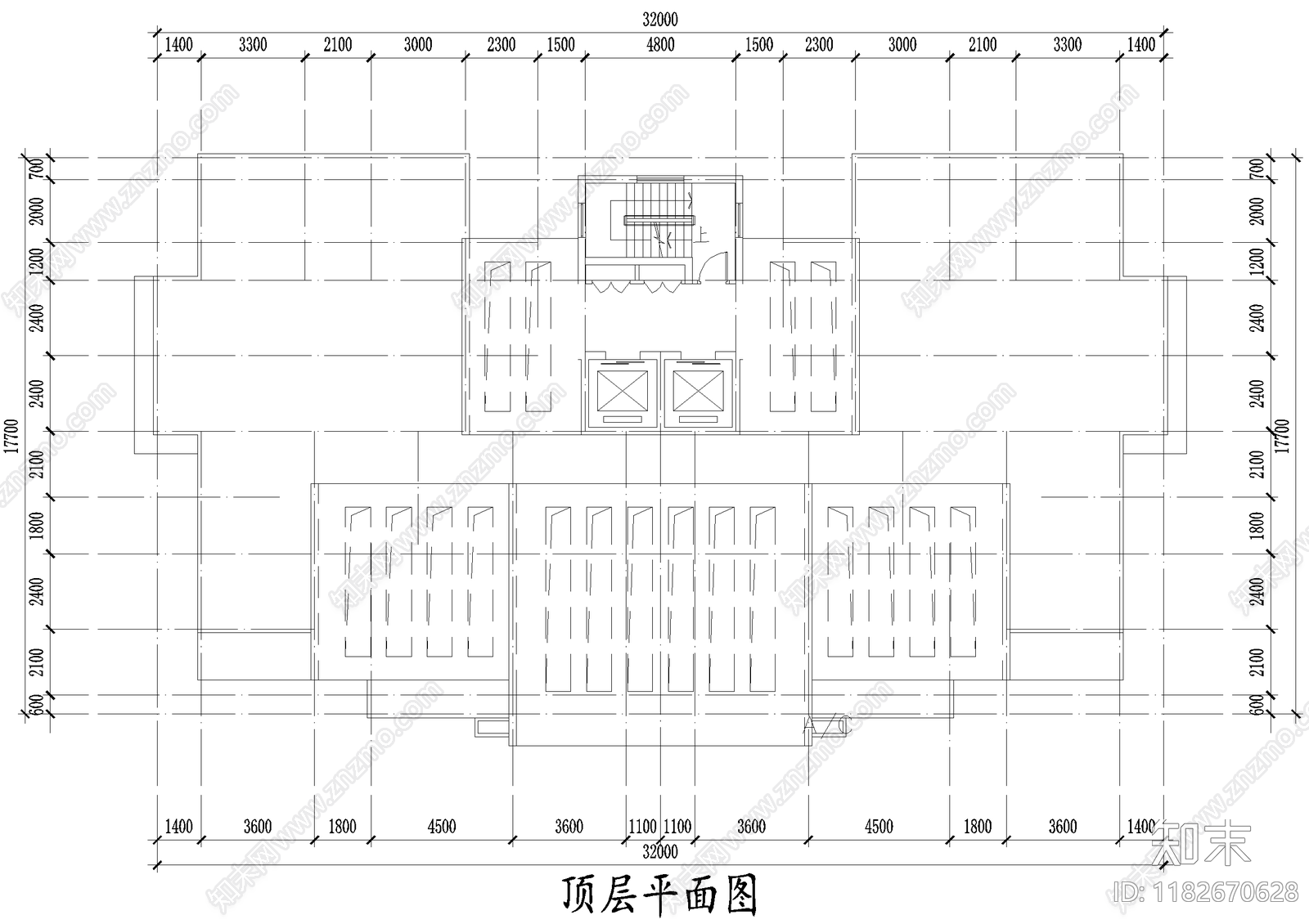 住宅楼建筑cad施工图下载【ID:1182670628】