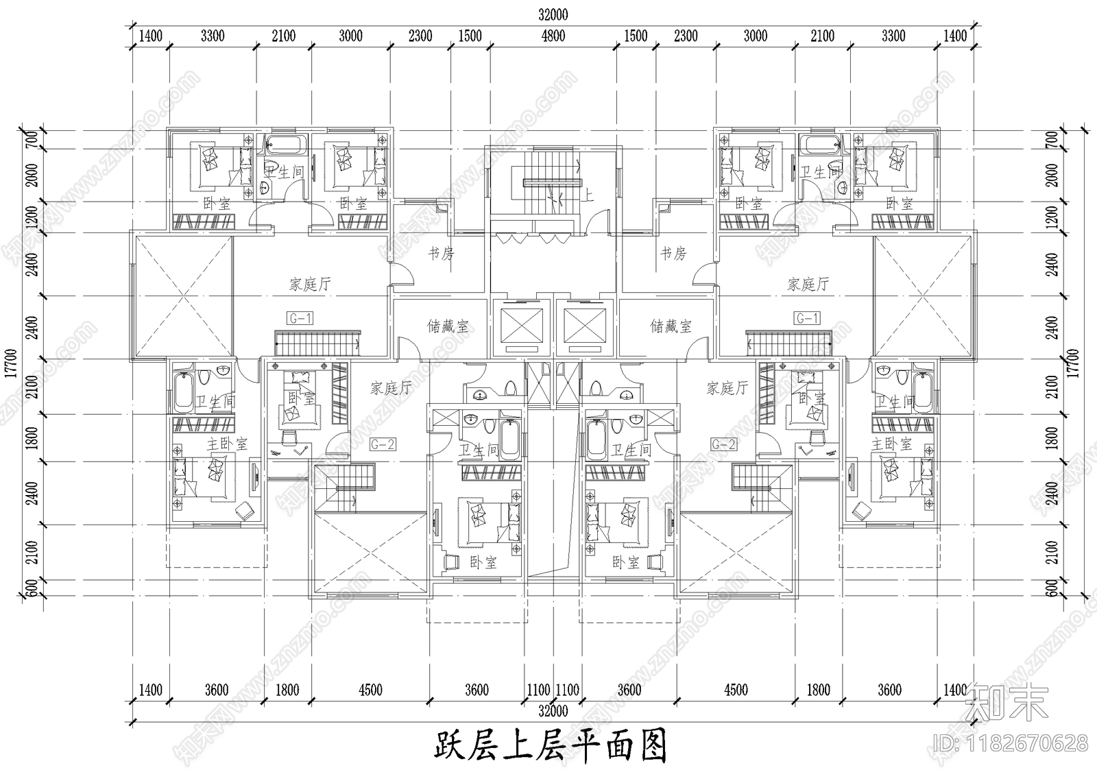 住宅楼建筑cad施工图下载【ID:1182670628】