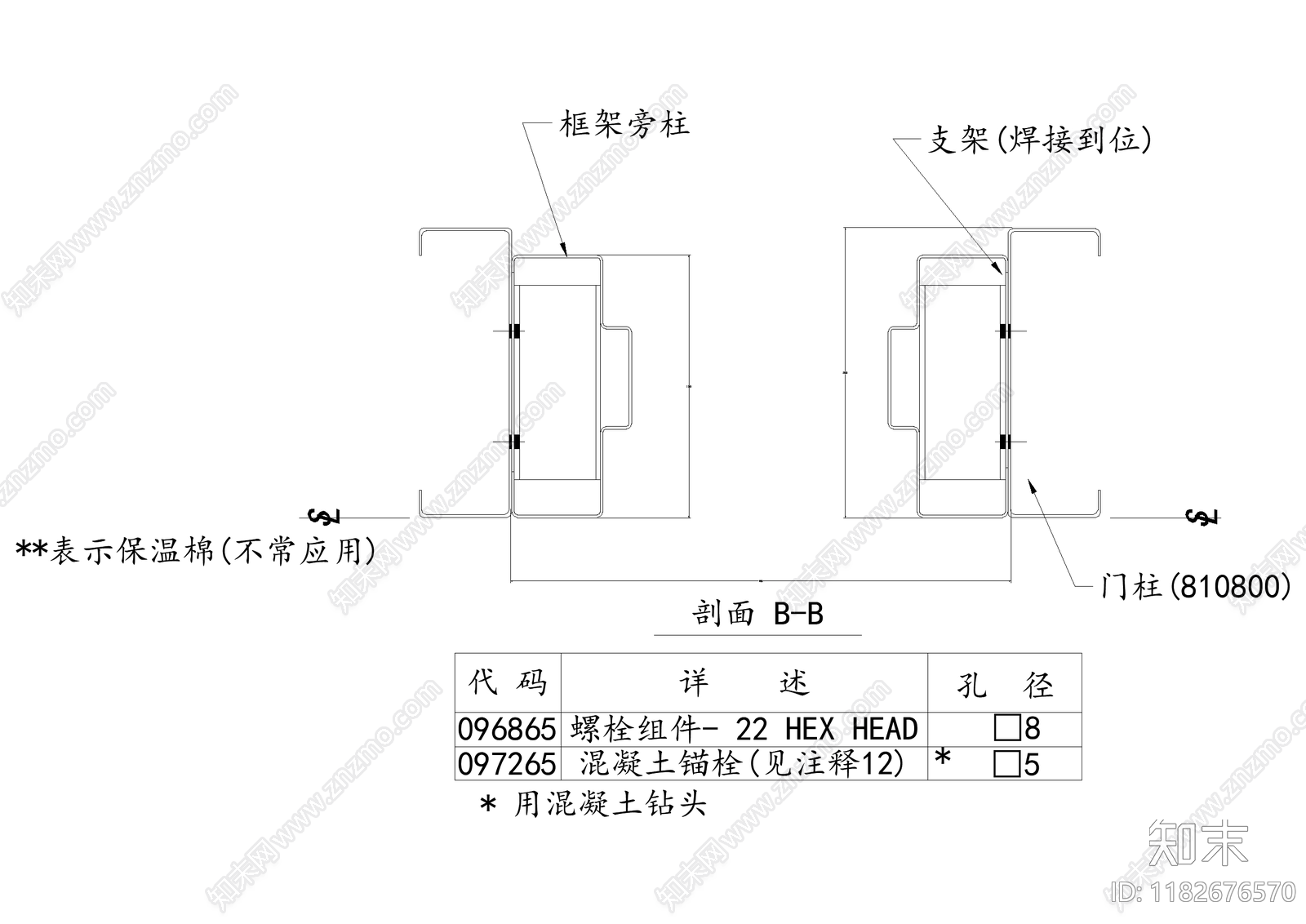 门节点cad施工图下载【ID:1182676570】