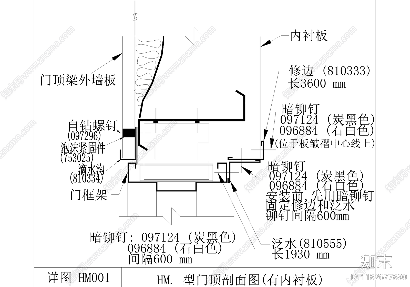 门节点cad施工图下载【ID:1182677890】