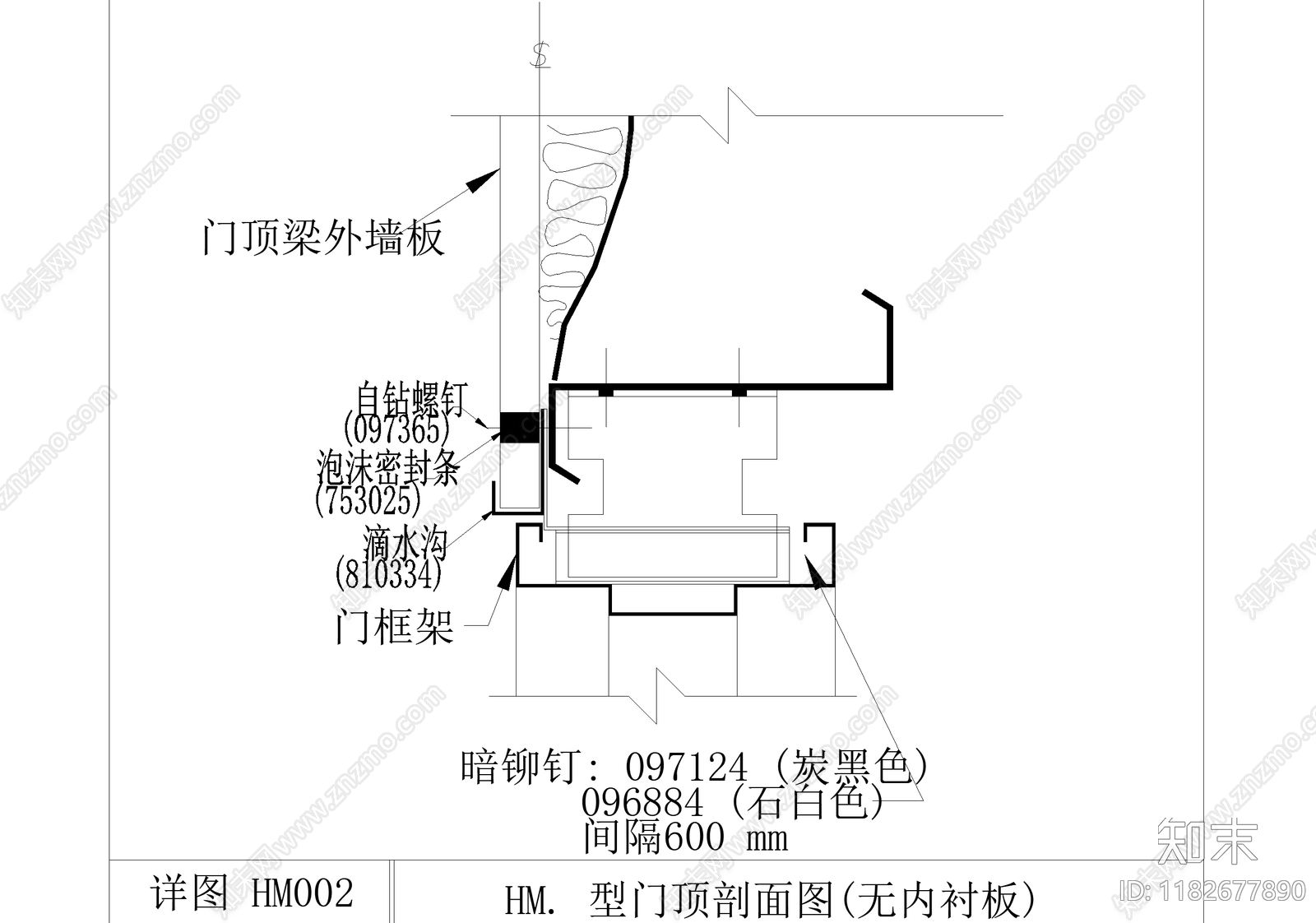 门节点cad施工图下载【ID:1182677890】