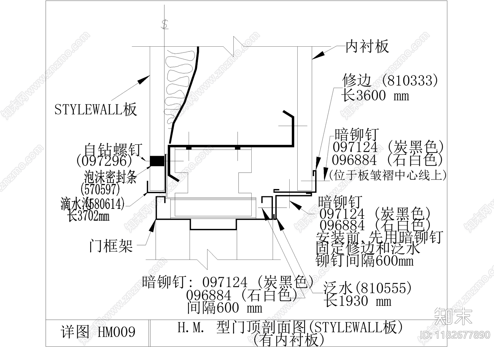 门节点cad施工图下载【ID:1182677890】