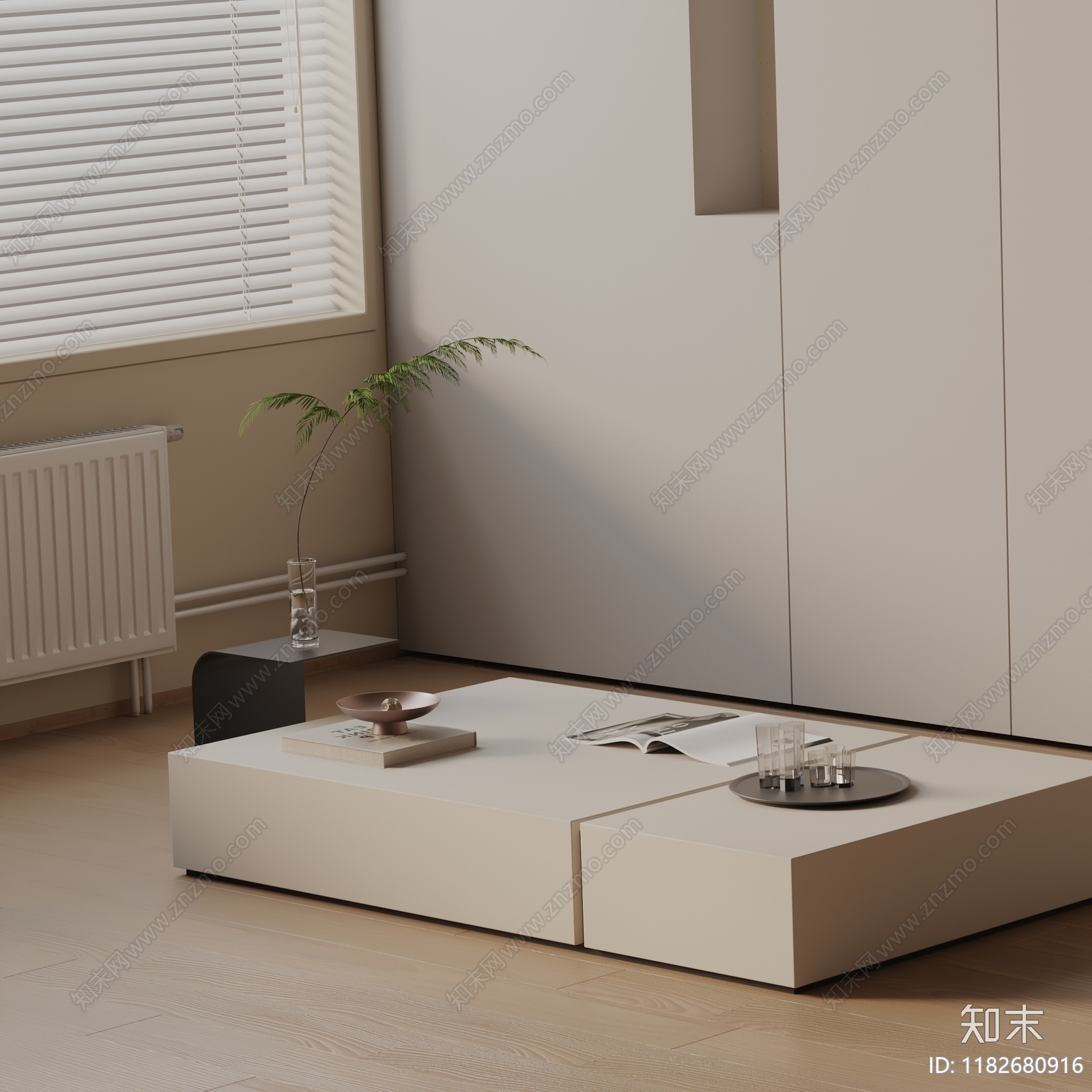 现代茶几3D模型下载【ID:1182680916】