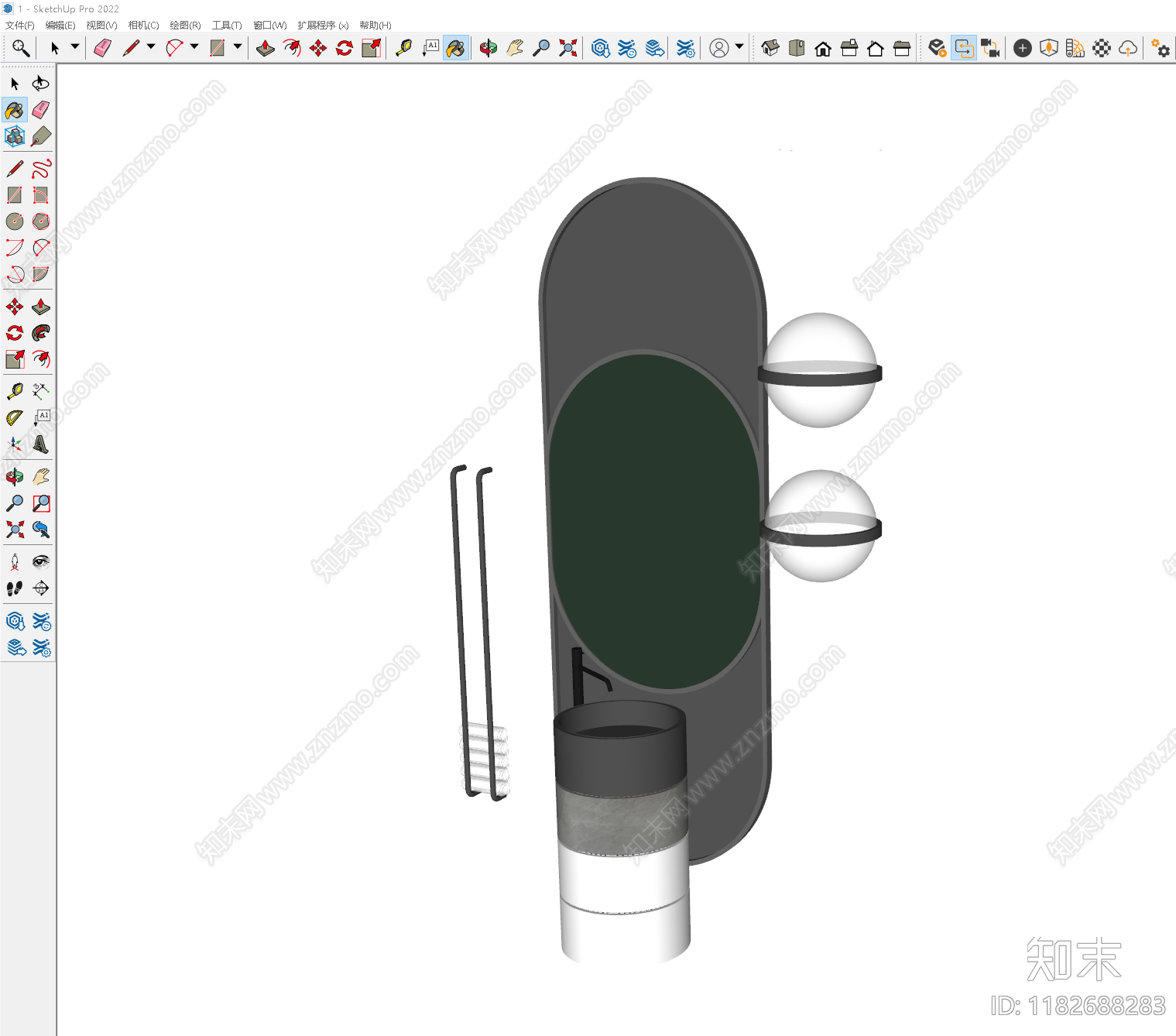 洗手台SU模型下载【ID:1182688283】