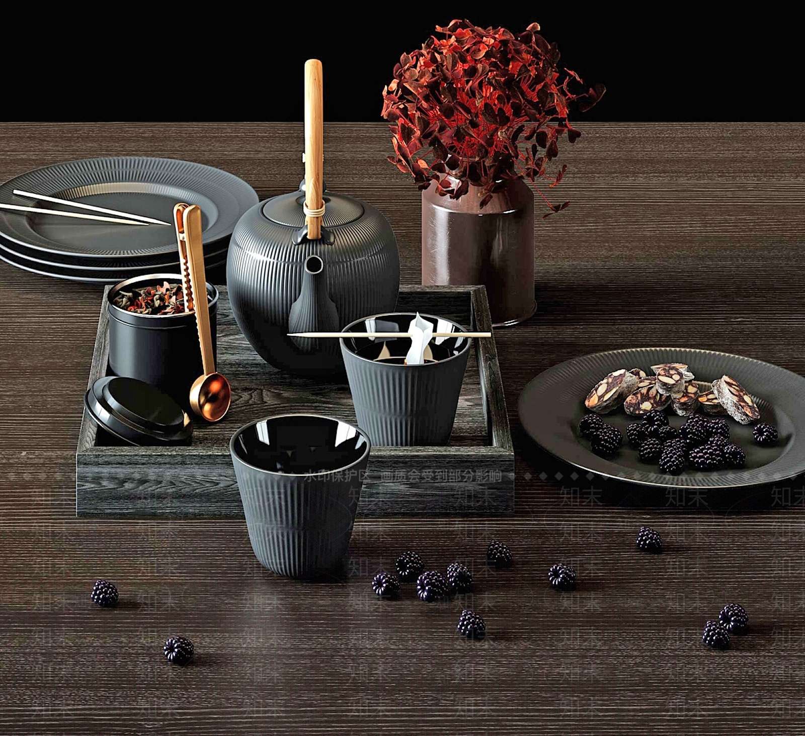 茶具SU模型下载【ID:1182691553】