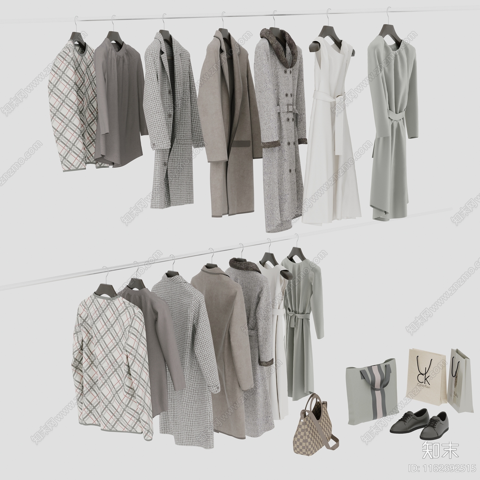 现代服装3D模型下载【ID:1182692515】