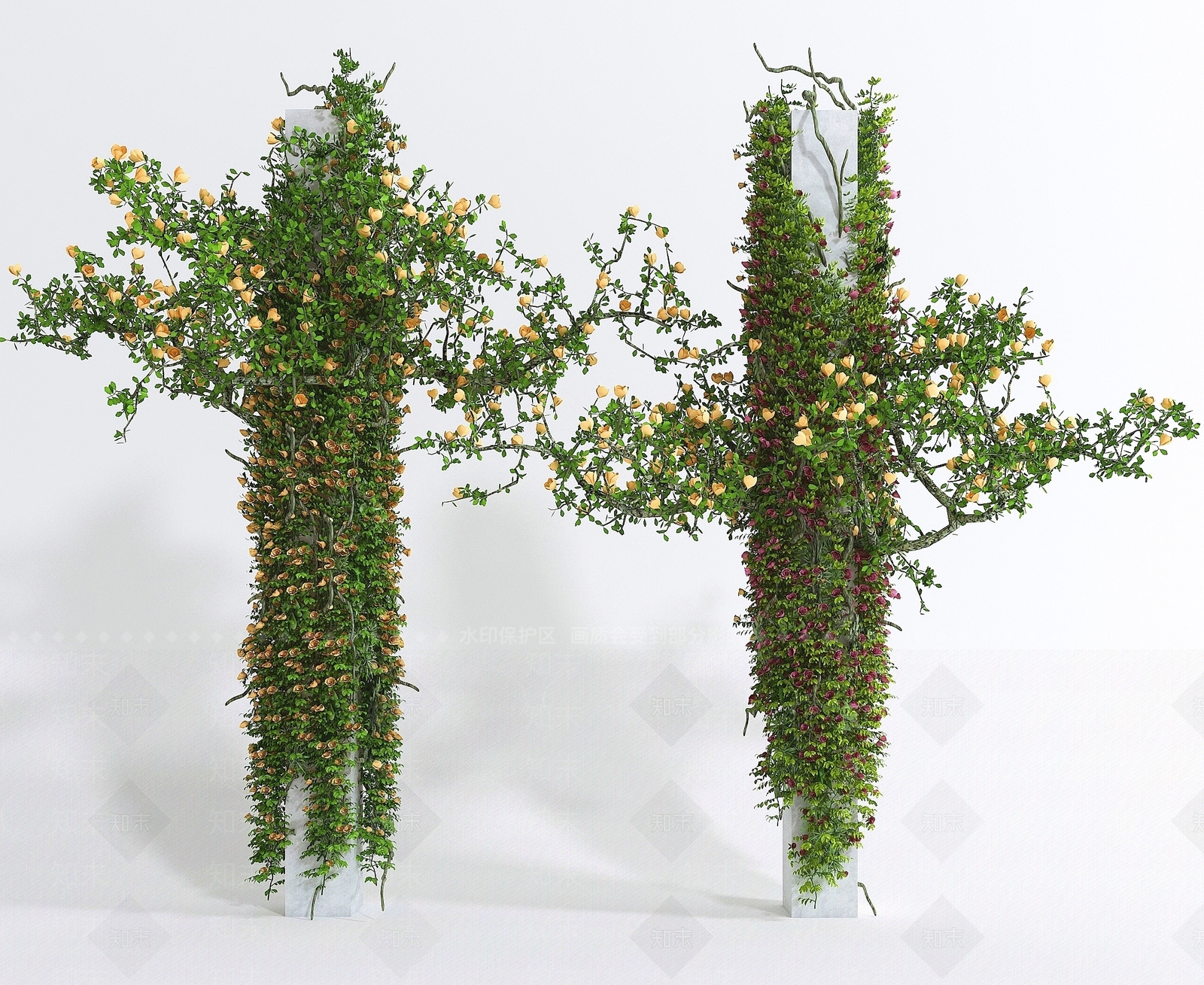 现代风格藤蔓3D模型下载【ID:1182697549】